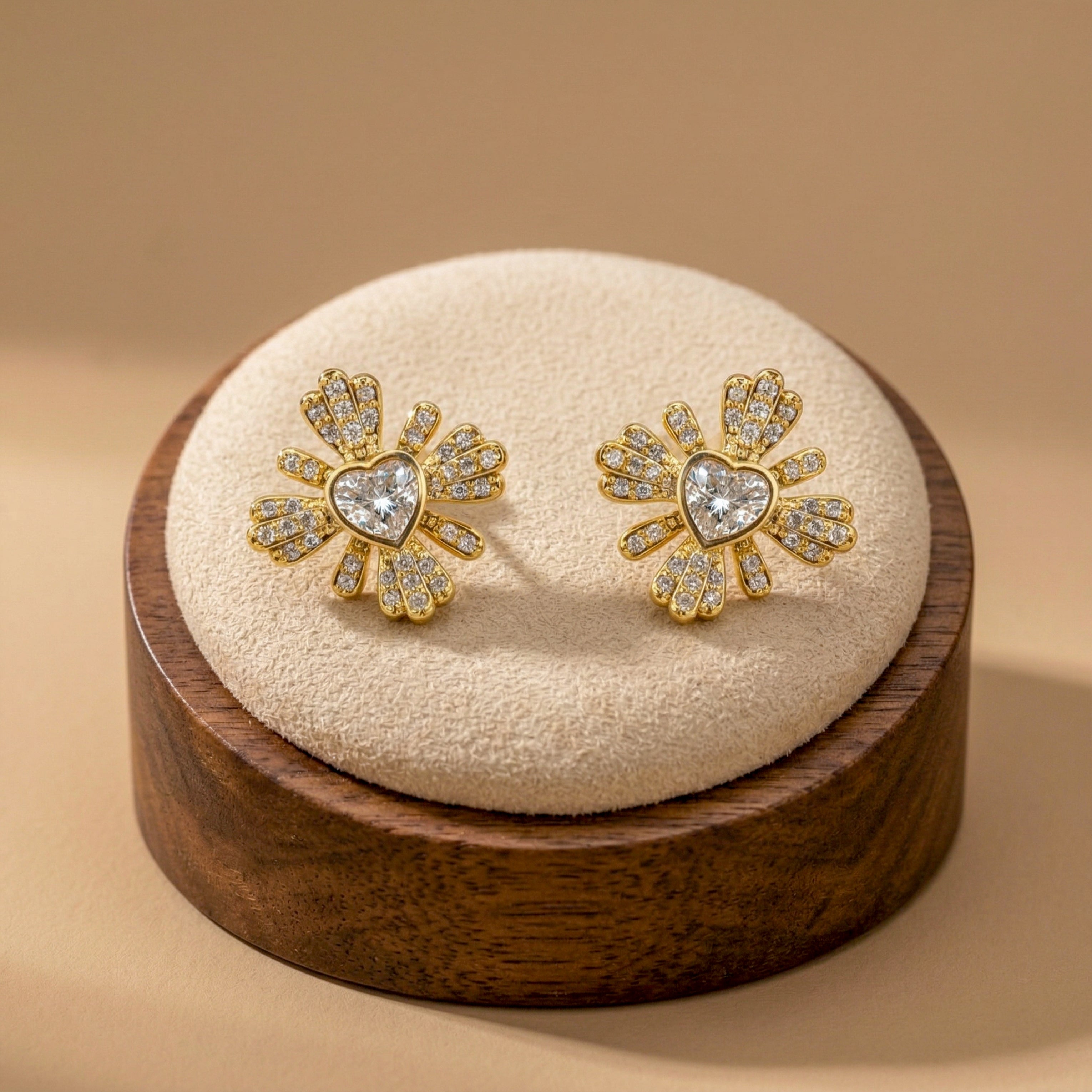 Radiant Love Floral Studs GWE -105