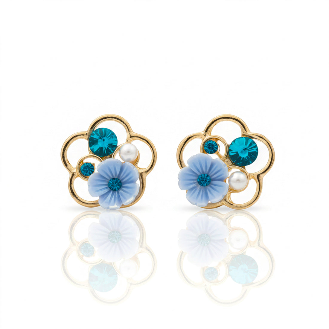 Sky Bloom Studs GWE -236