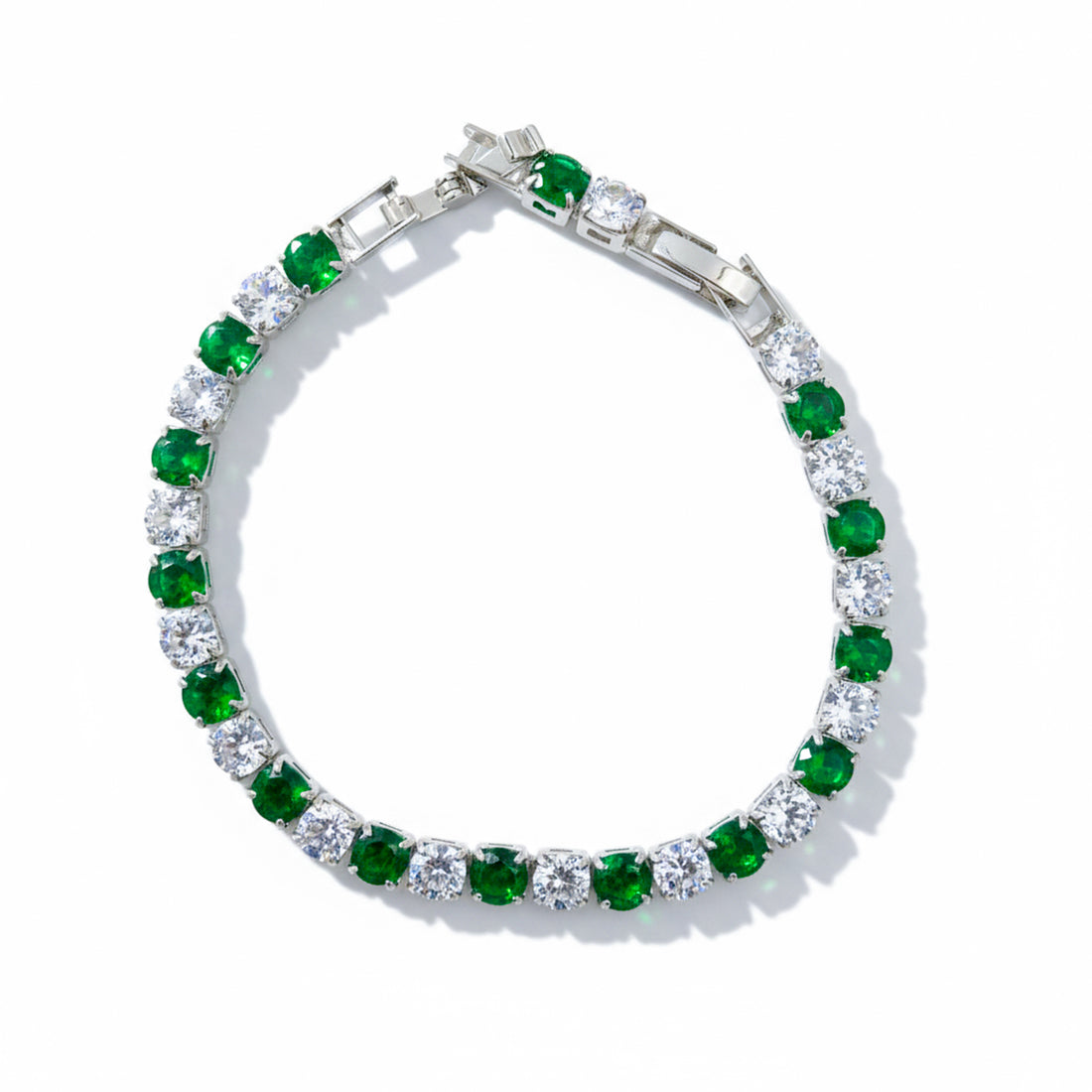 Emerald Spark Tennis Bracelet GWB -59