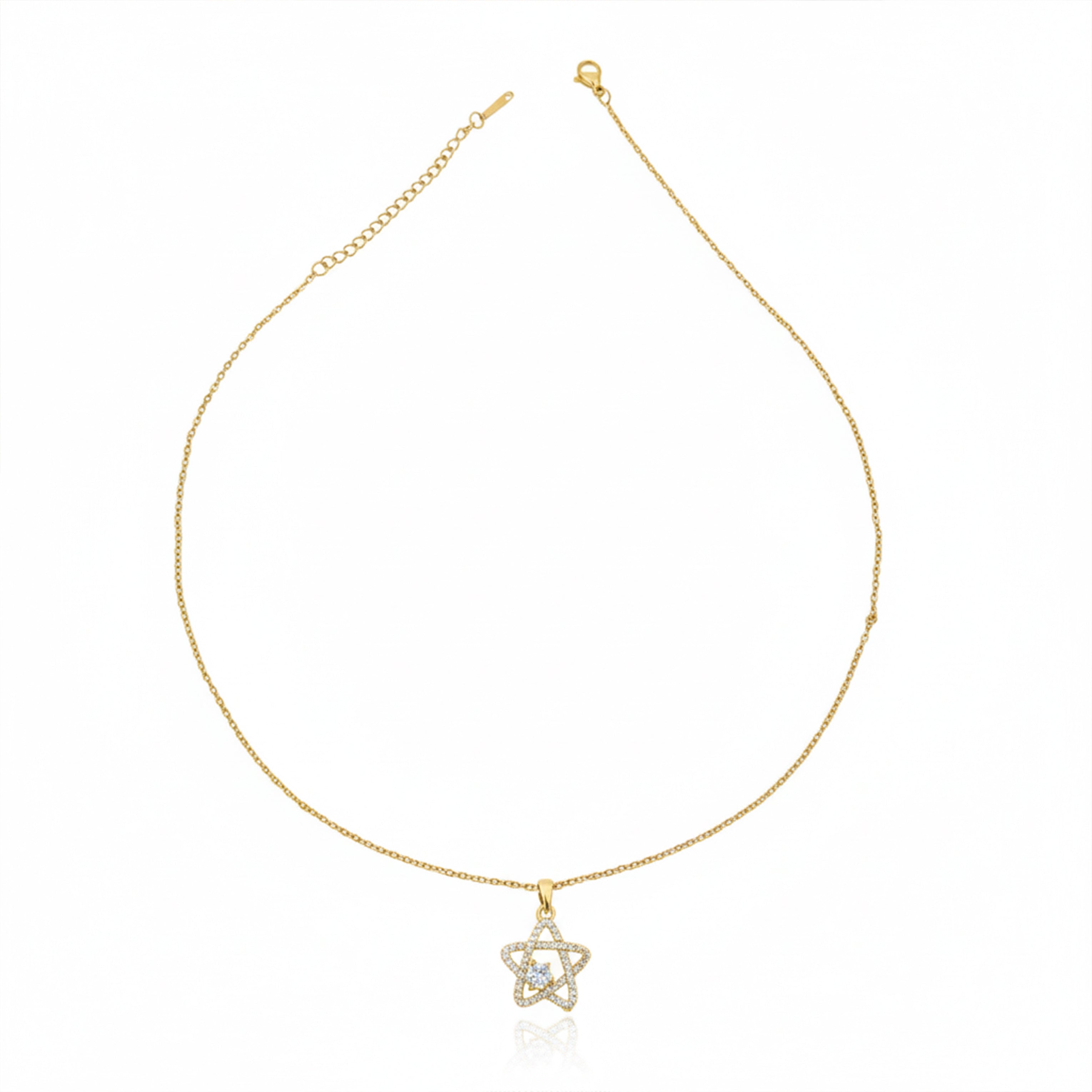 Diamond Star Pendant Necklace GWN -115