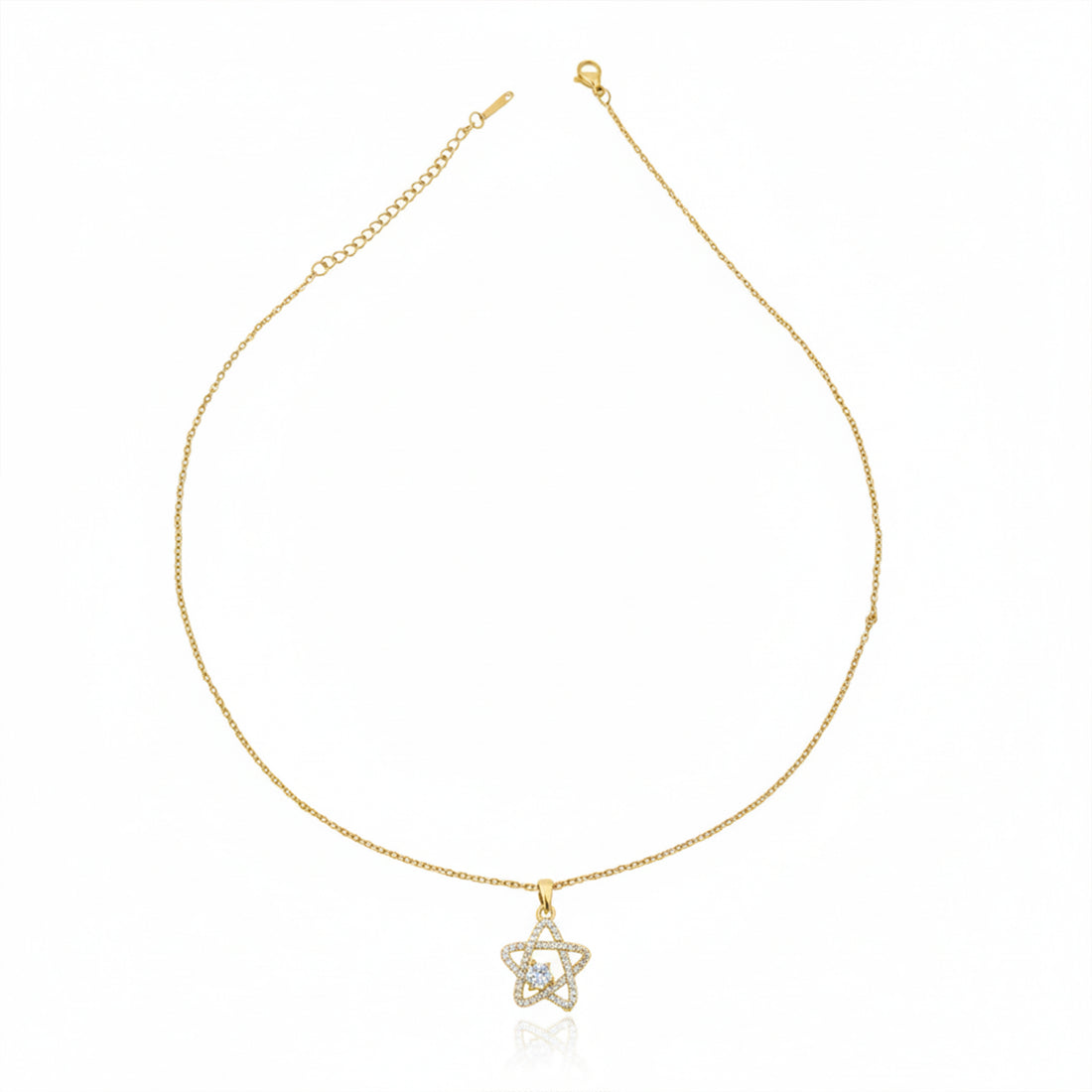 Diamond Star Pendant Necklace GWN -115