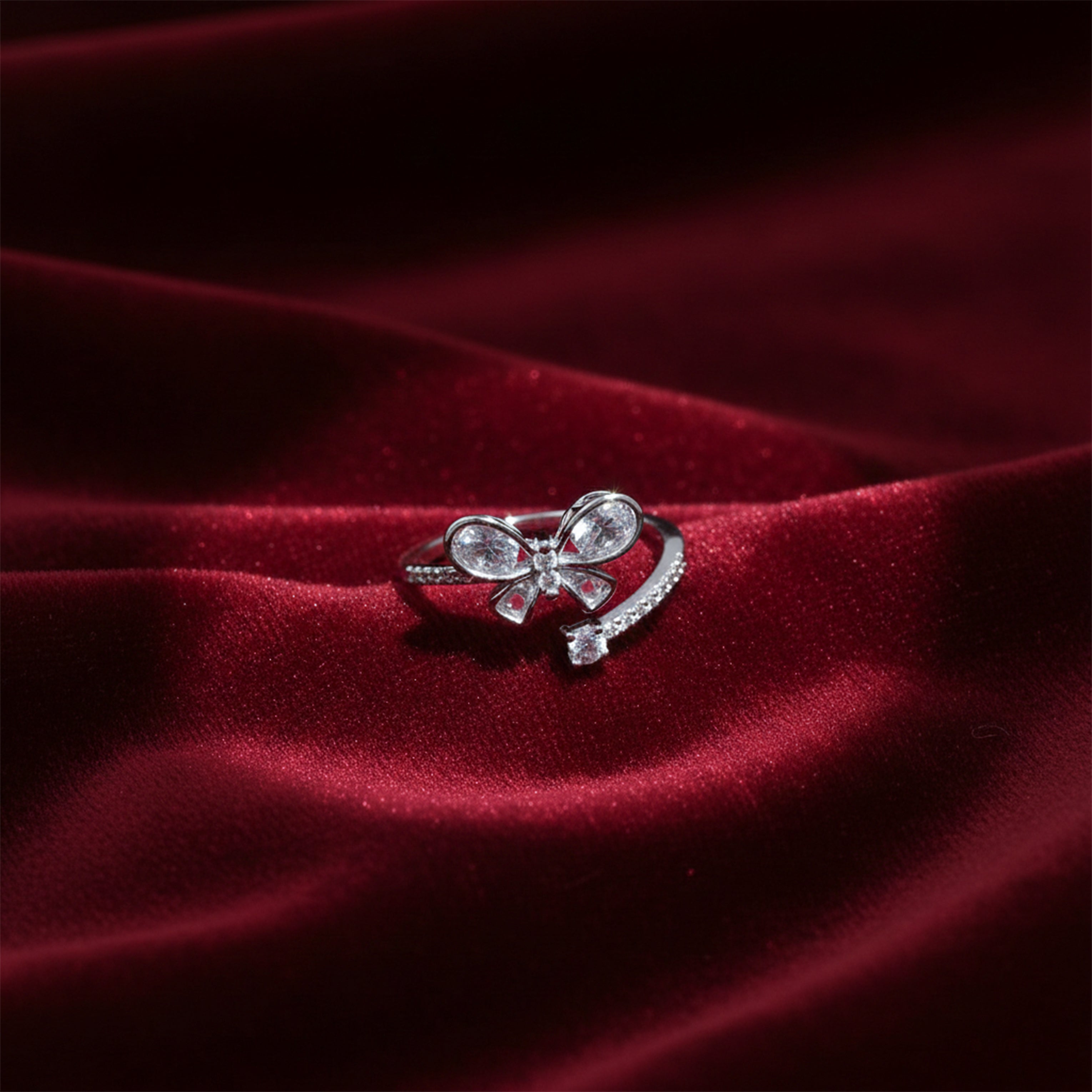 Crystal Flutter Butterfly Wrap Ring GWE -32