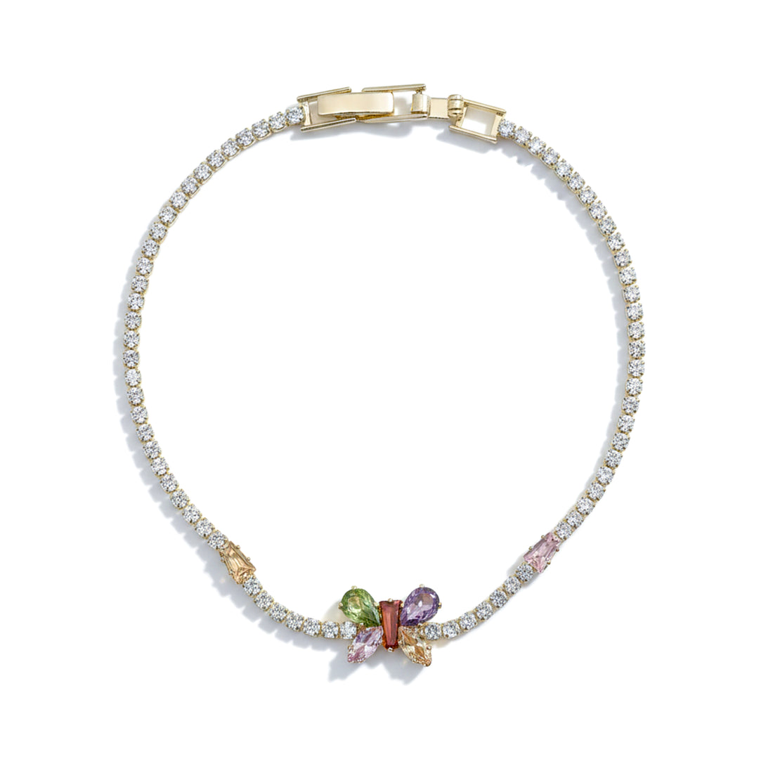 Aurora Butterfly Crystal Tennis Bracelet GWB -102