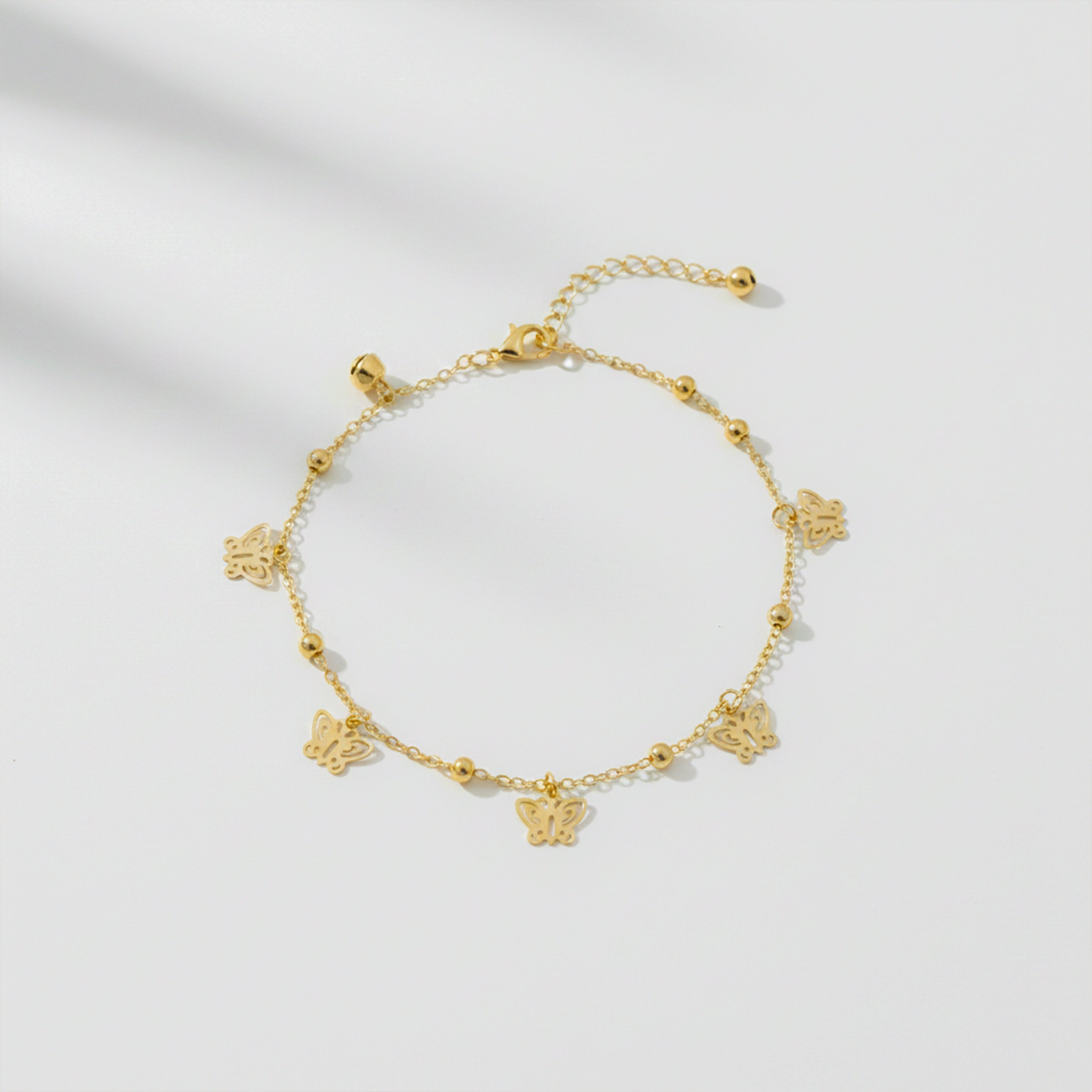 Golden Butterfly Charm Anklet GWA -49