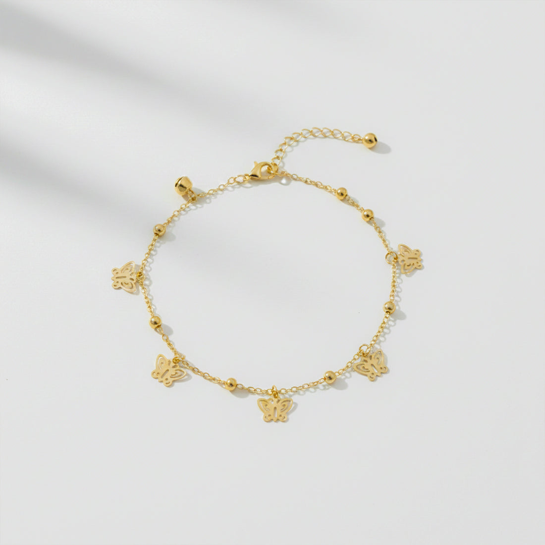 Golden Butterfly Charm Anklet GWA -49