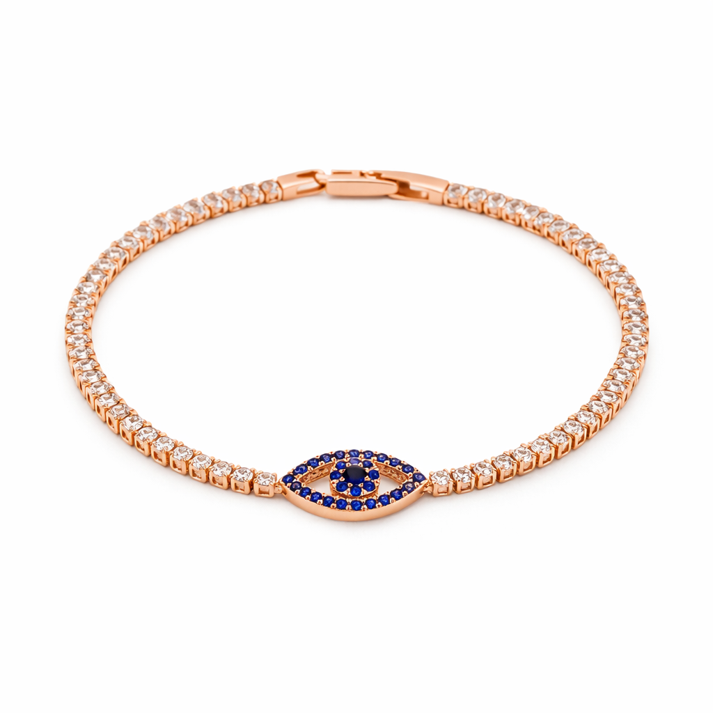 Celestial Evil Eye Crystal Tennis Bracelet GWB -103