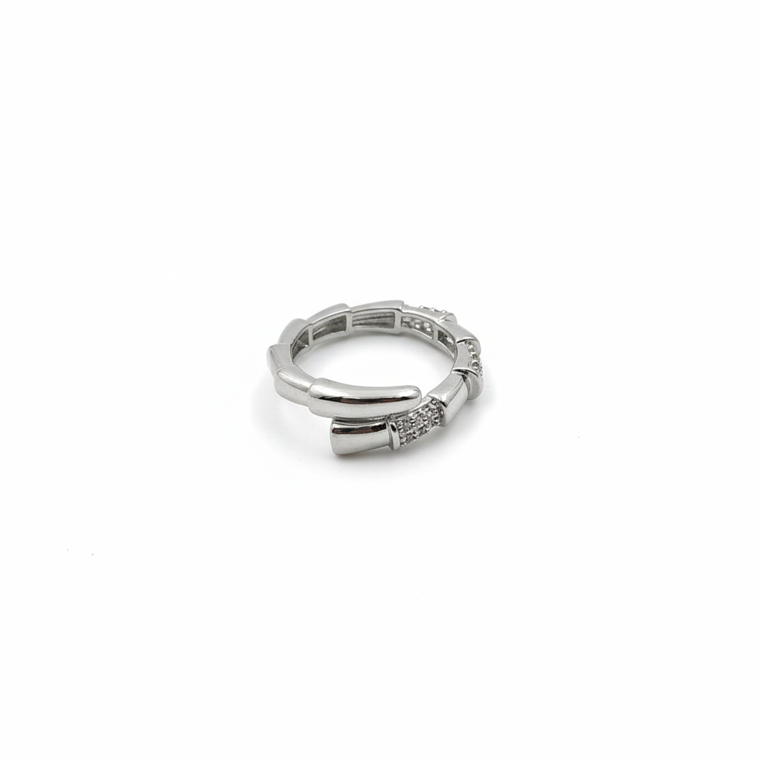 Modern Link Pavé Band Ring GER -61