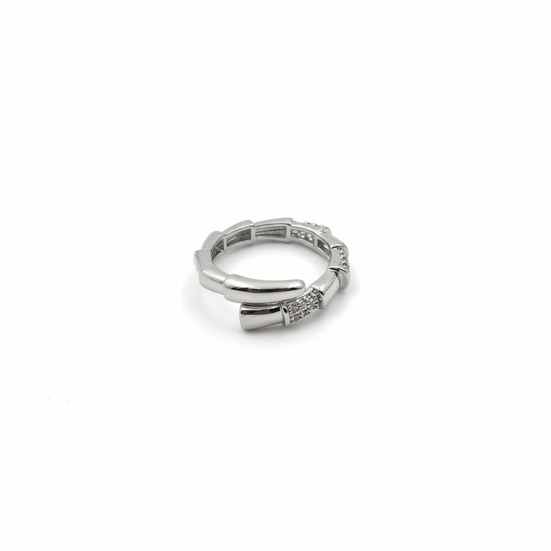 Modern Link Pavé Band Ring GER -61