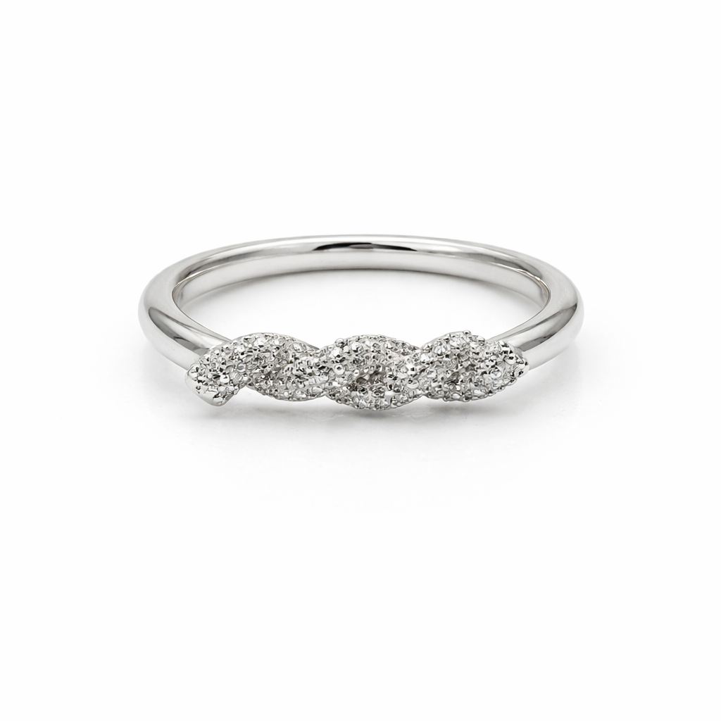 Celeste Trio Diamond Silver Ring GWR -21