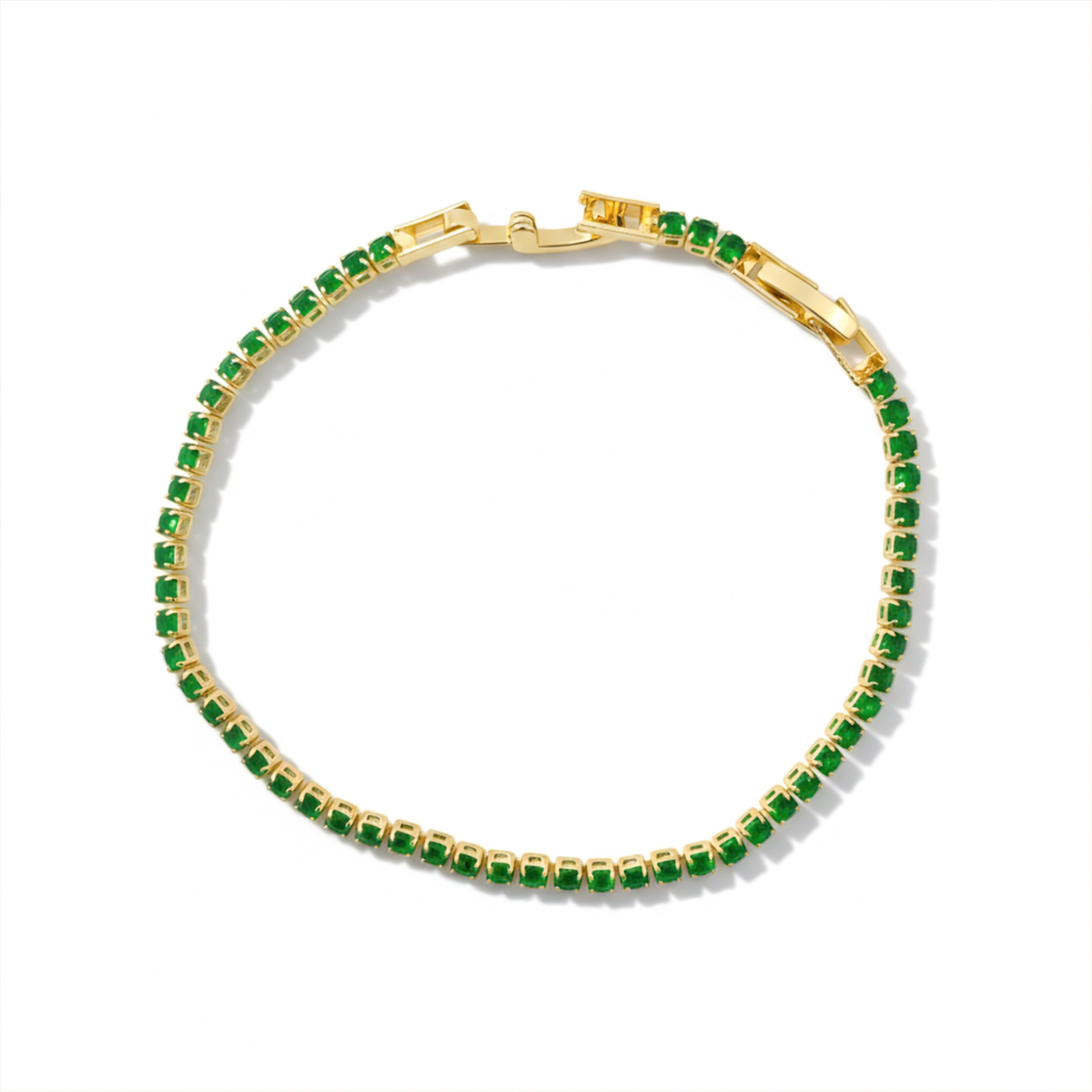 Emerald Glow Tennis Bracelet GWB -68