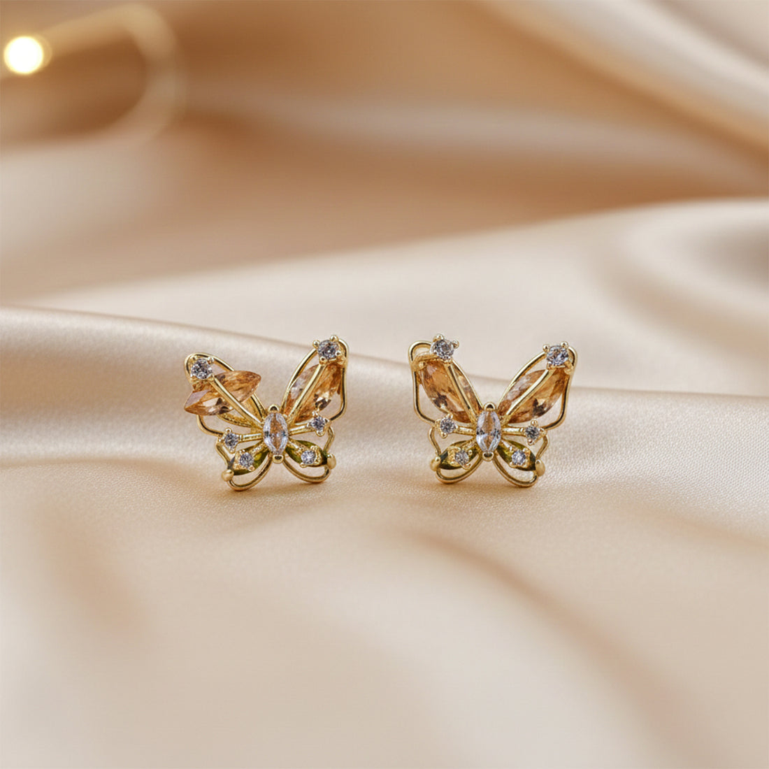 Butterfly Crystal Stud Earrings GWE -151
