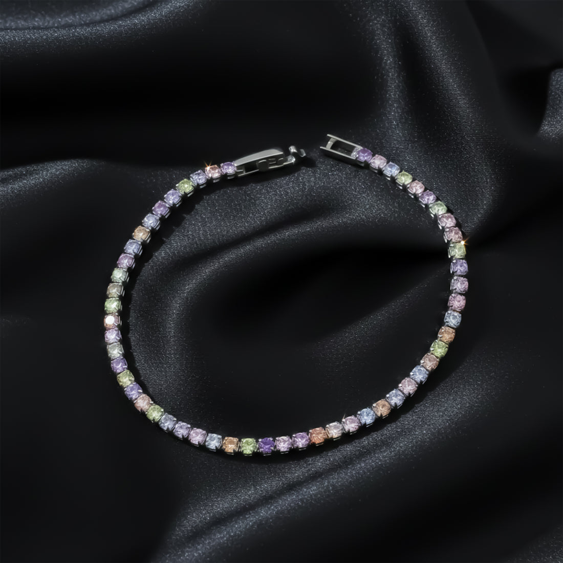Rainbow Crystal Tennis Bracelet GWB -65