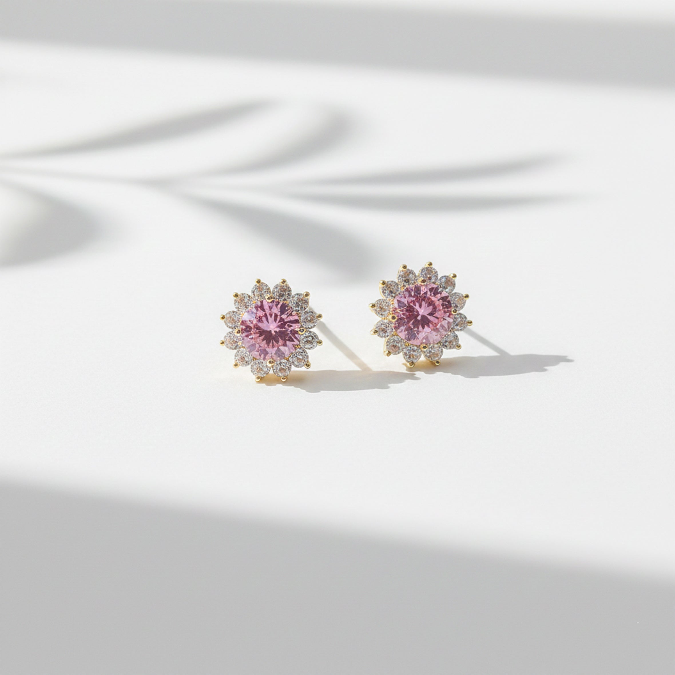 Blush Radiance Halo Stud Earrings GWE -73