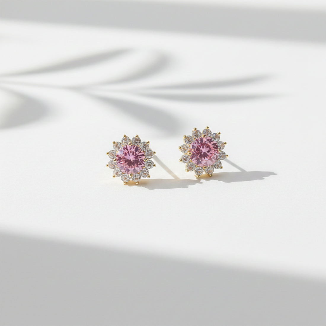 Blush Radiance Halo Stud Earrings GWE -73