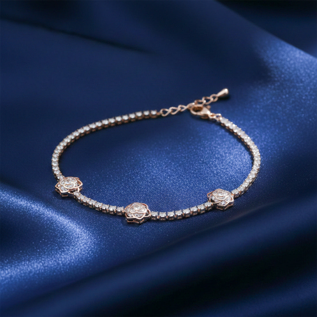 Rose Bloom Sparkle Bracelet GWB -107