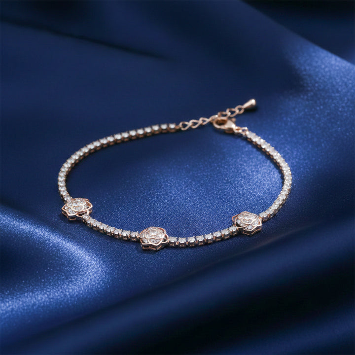 Rose Bloom Sparkle Bracelet GWB -107