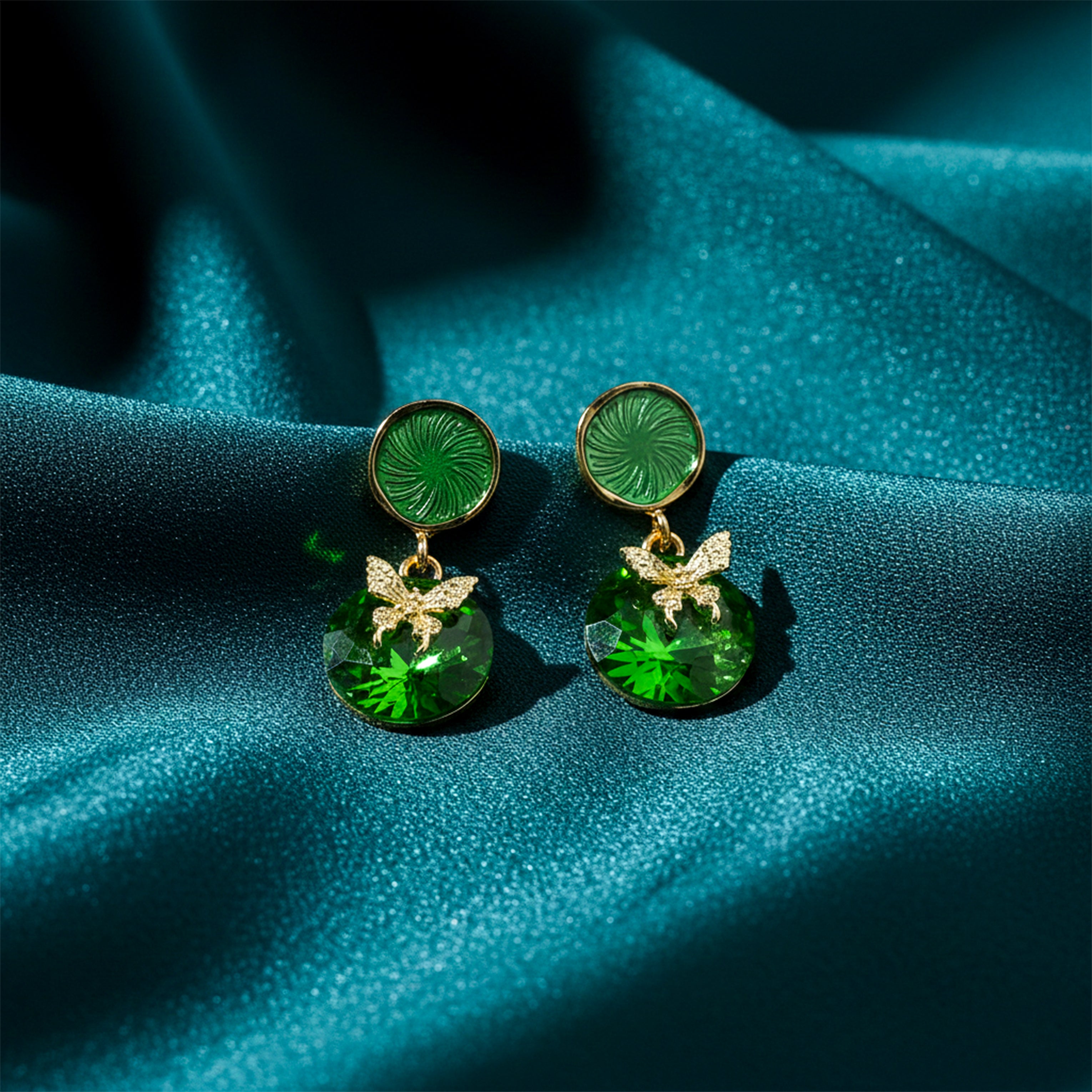 Green Butterfly Earrings GWE -226