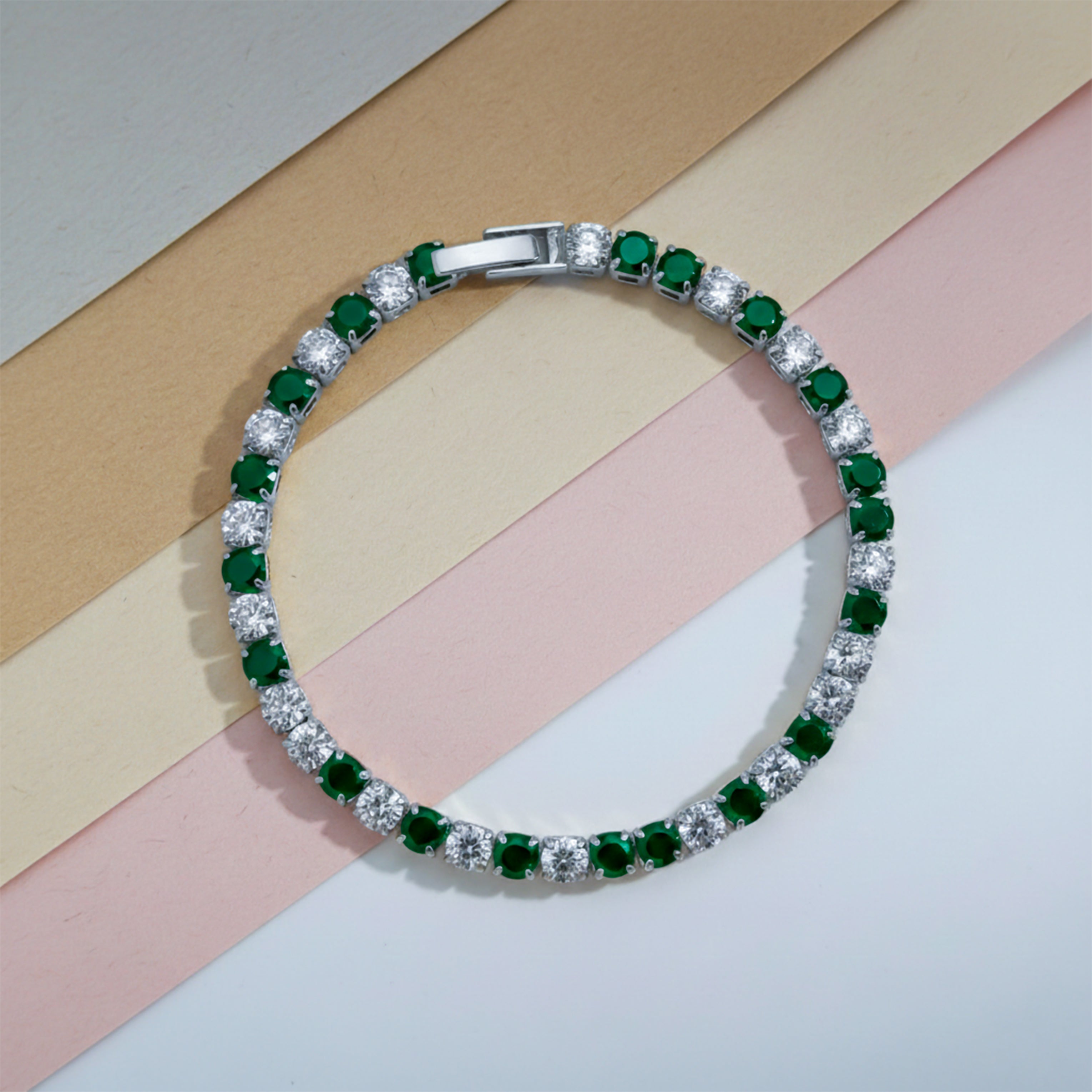 Emerald Radiance Tennis Bracelet GWB -70