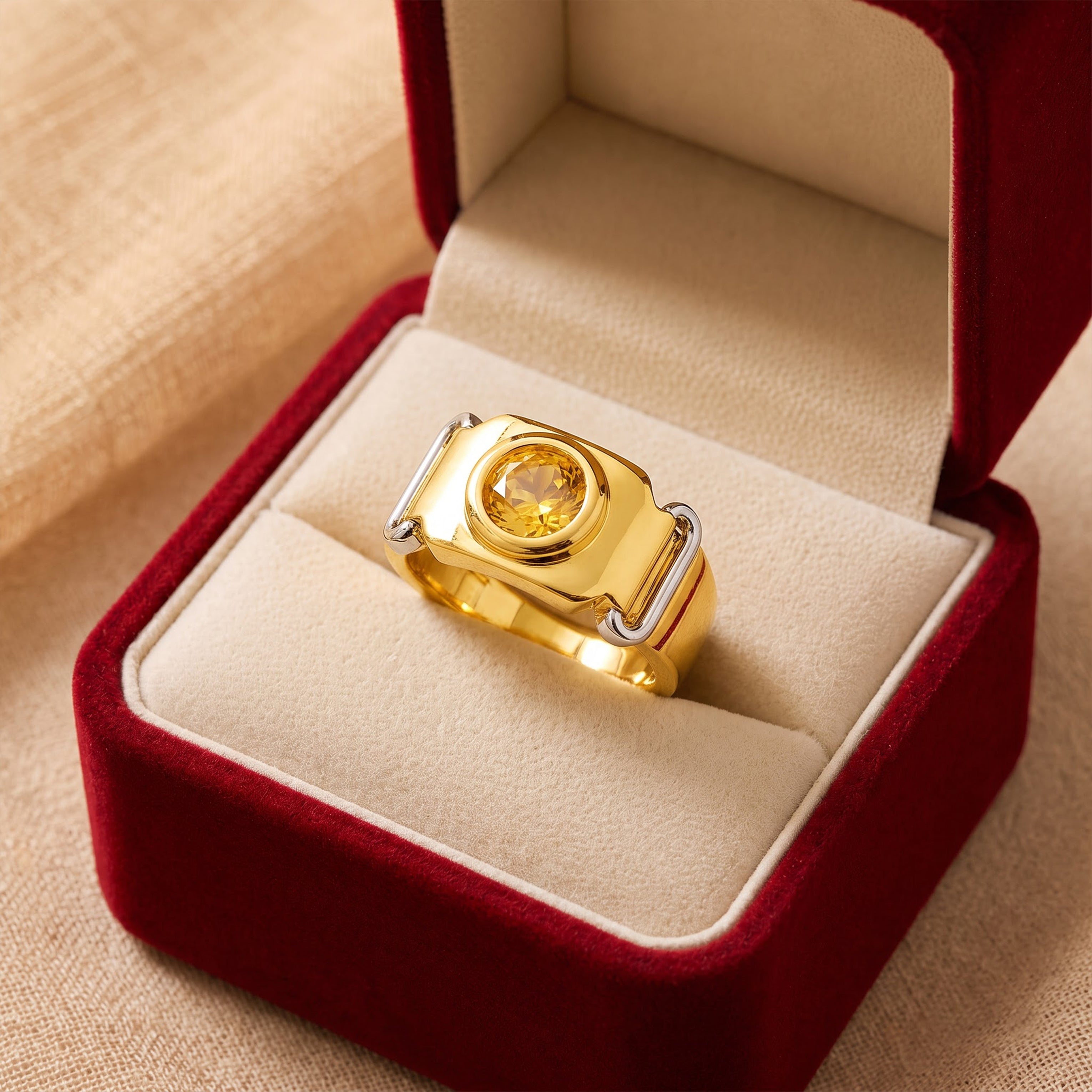 Regal Citrine Signet Ring GMR -48
