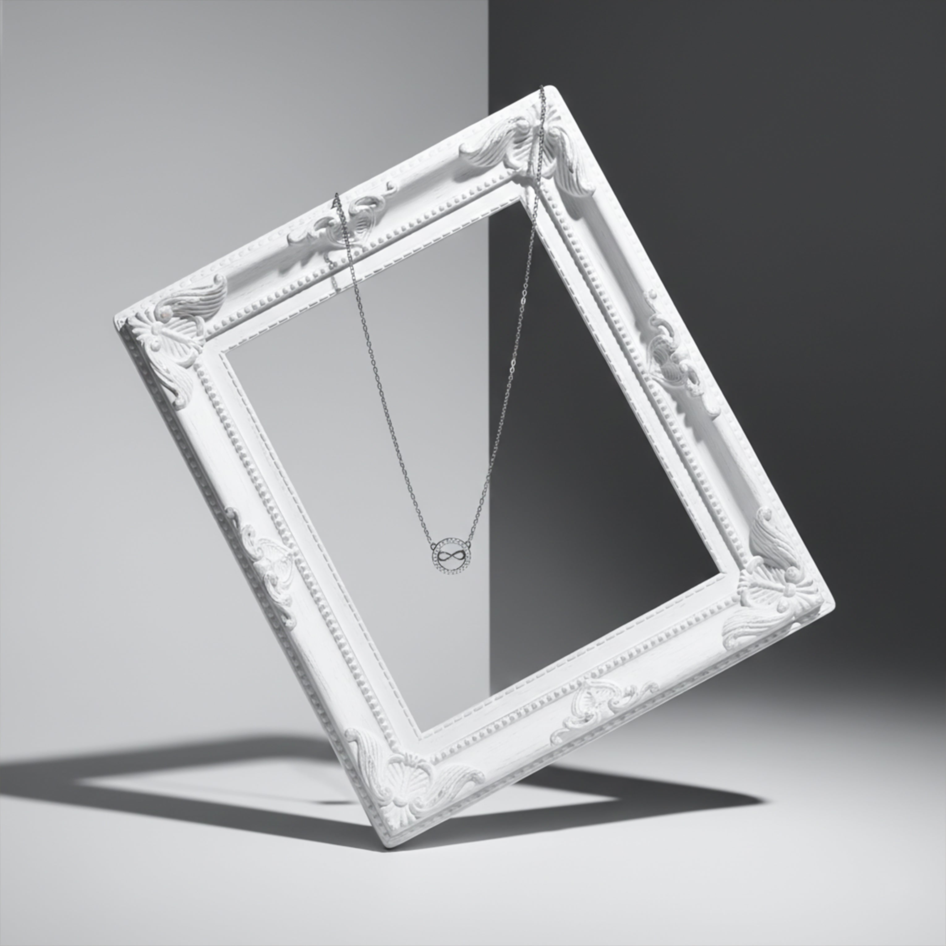 Elegant Silver Infinity Pendant GWN -49