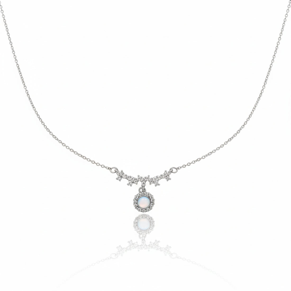 Opal Crystal Star Pendant Necklace GWN -83