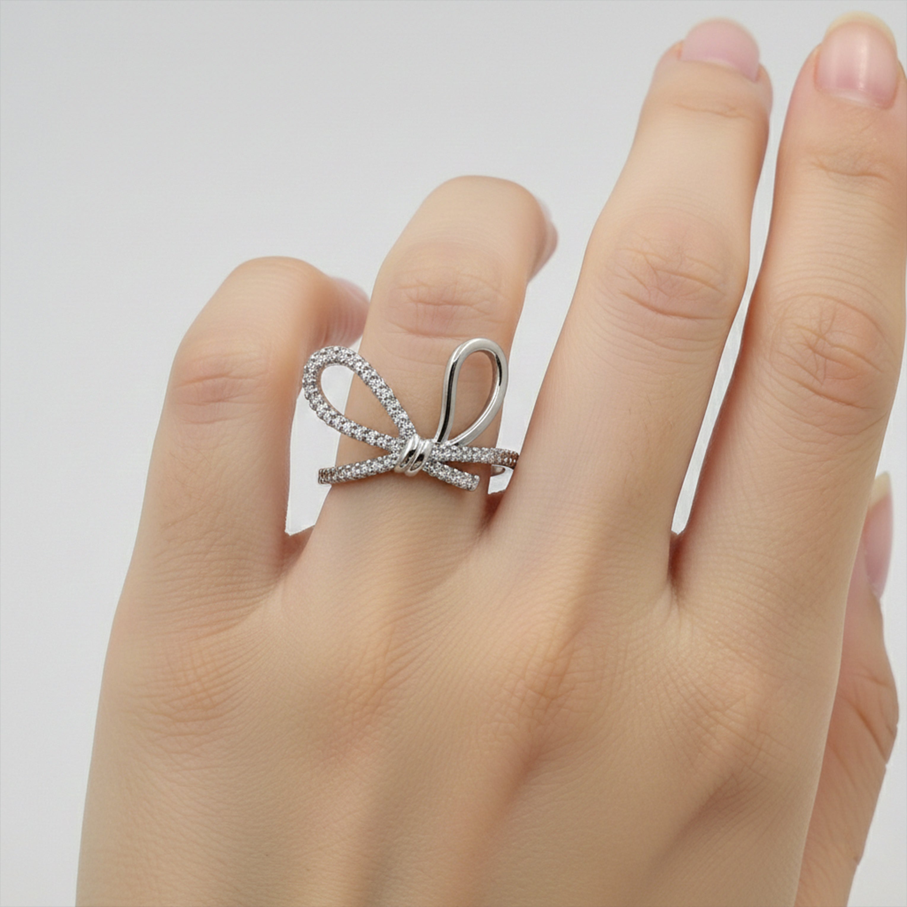 Crystal Bow Elegance Ring GWR -57