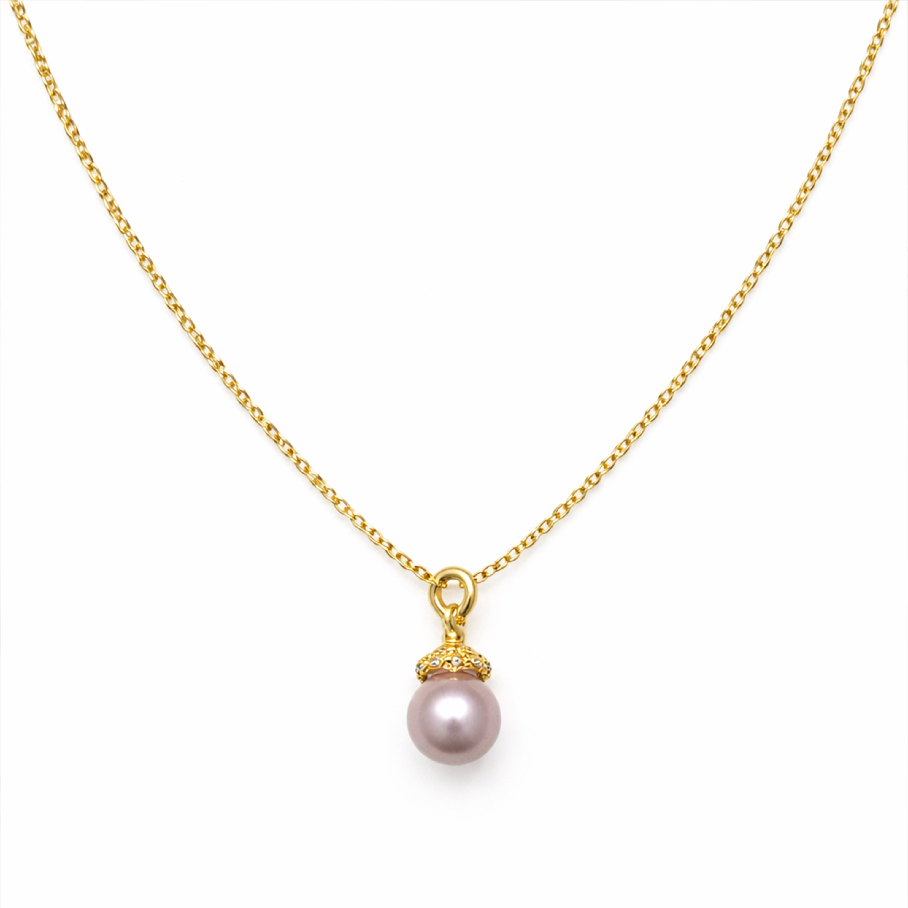 Minimalist Gold Pearl Necklace GWN -38