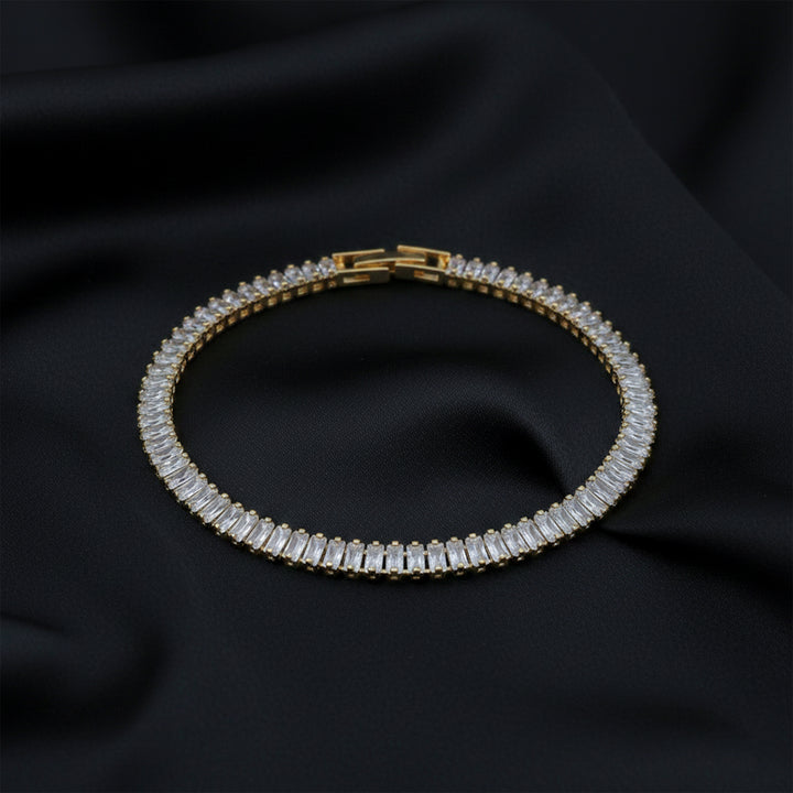 Classic Gold Stone Tennis Bracelet GWB -112