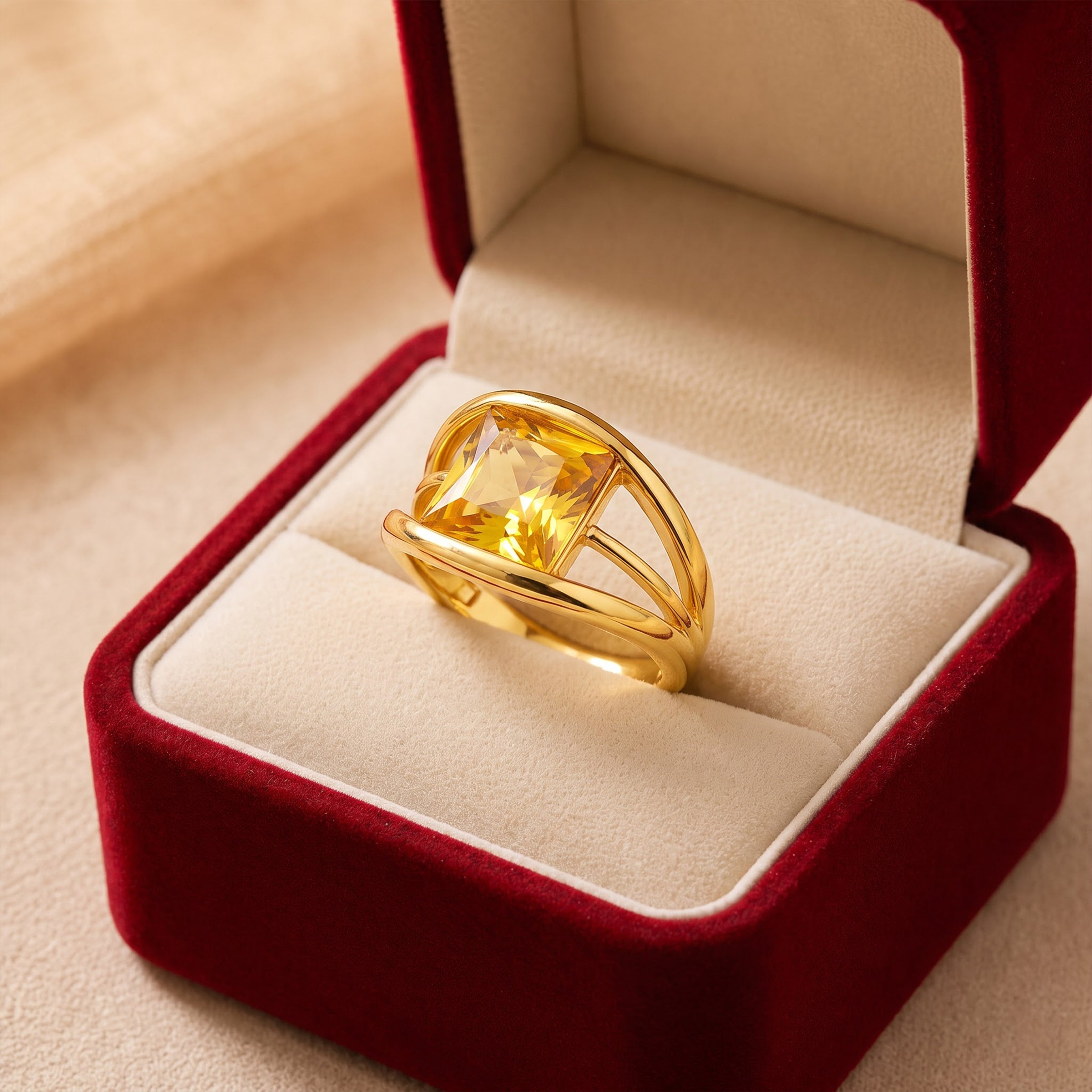 Aureon Geometric Luxe Ring GMR -46