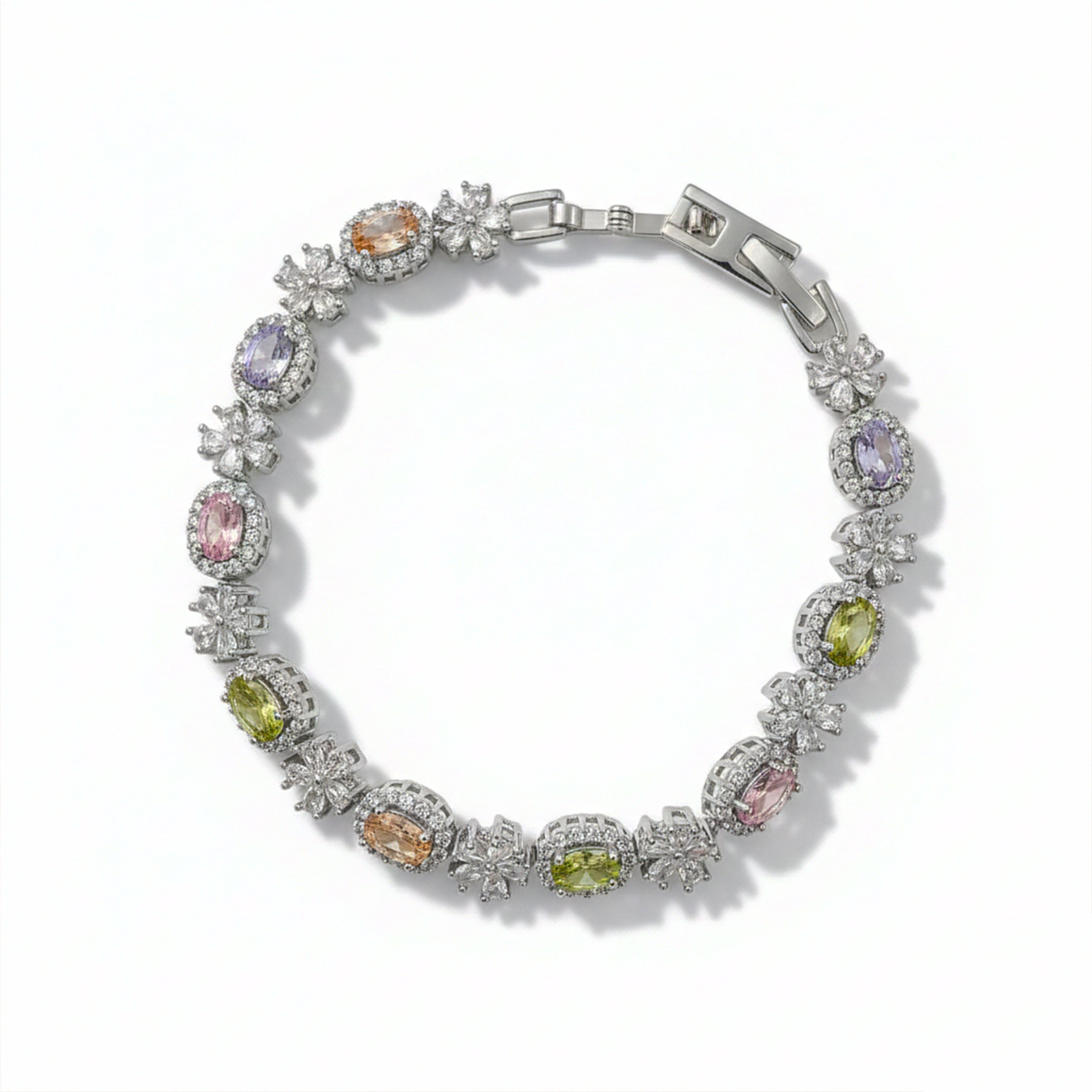 Pastel Royale Floral Halo Bracelet GWB -147