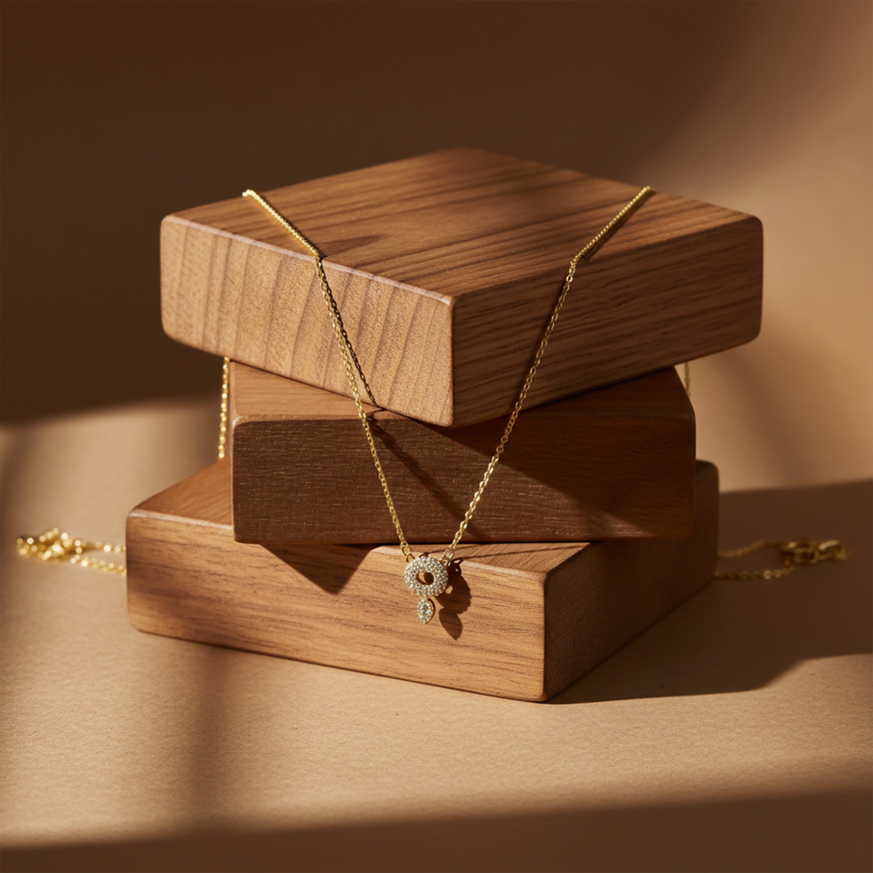 Crystal Oval Pendant Necklace GWN -55