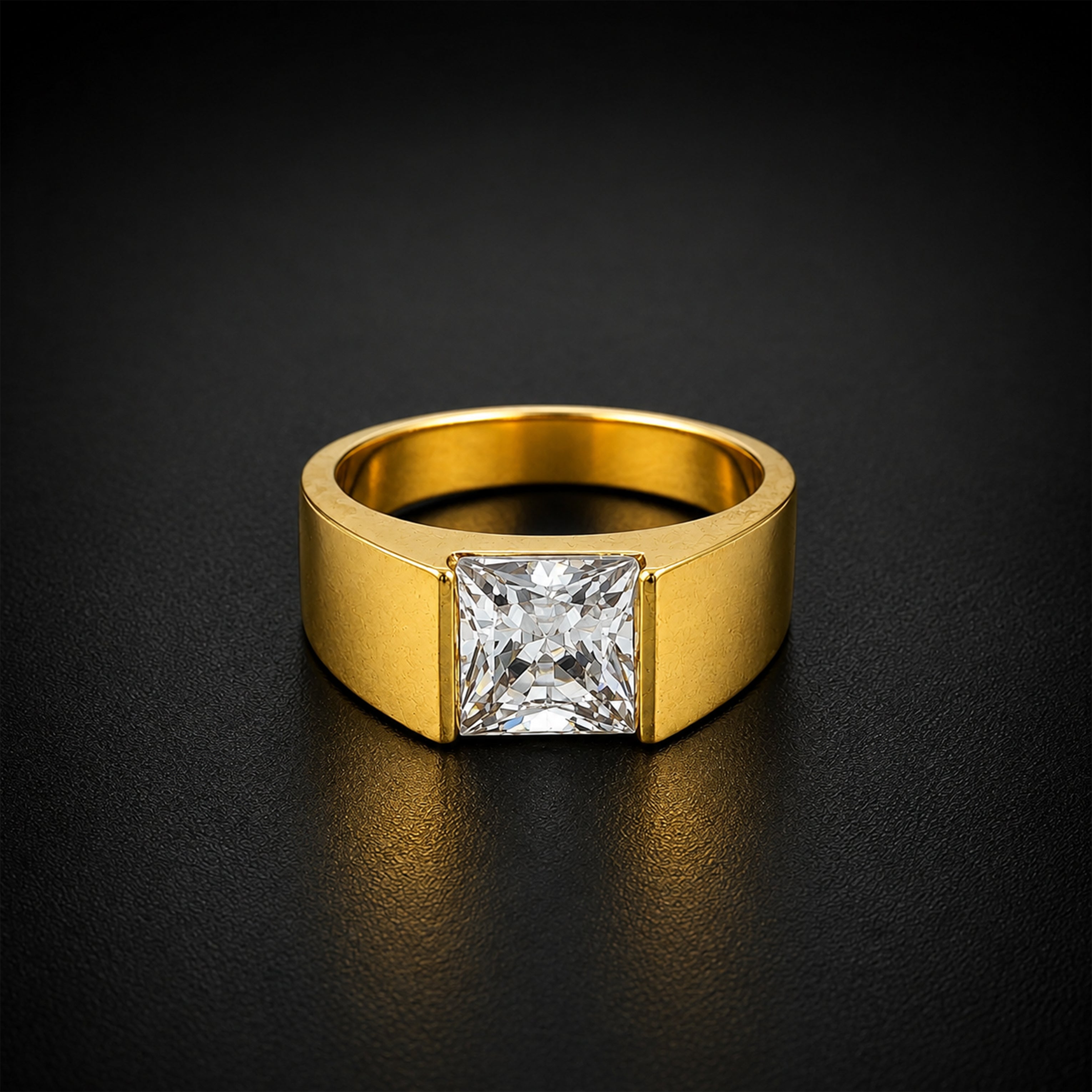 Princess Cut Crystal Ring GMR -40