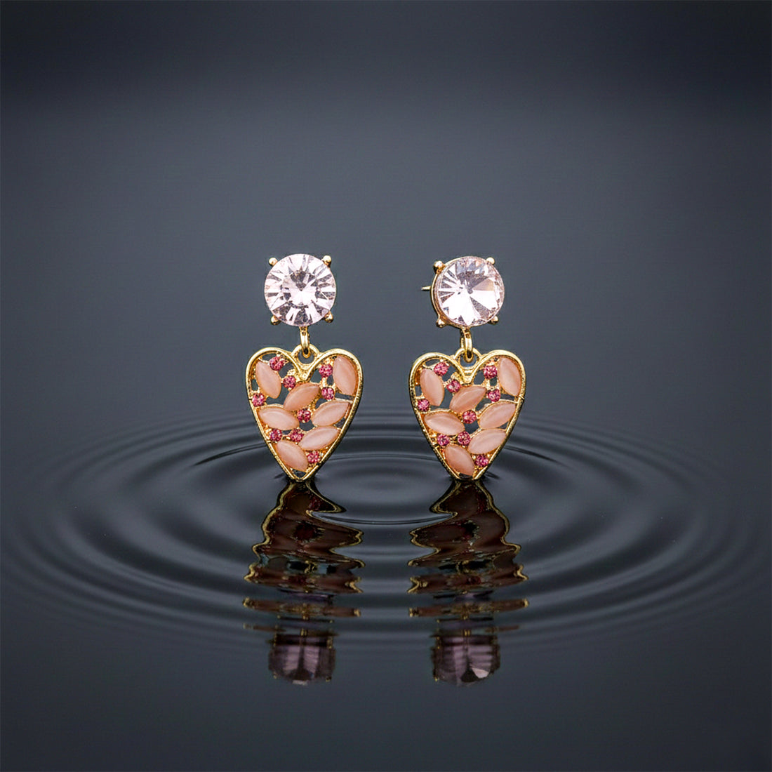 Blush Heart Earrings GWE -211