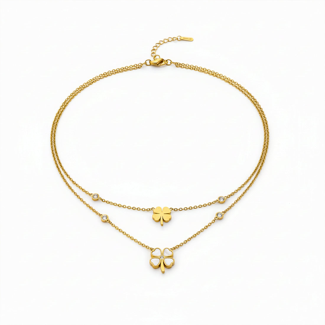 Lucky Clover Layered Necklace GWN -127