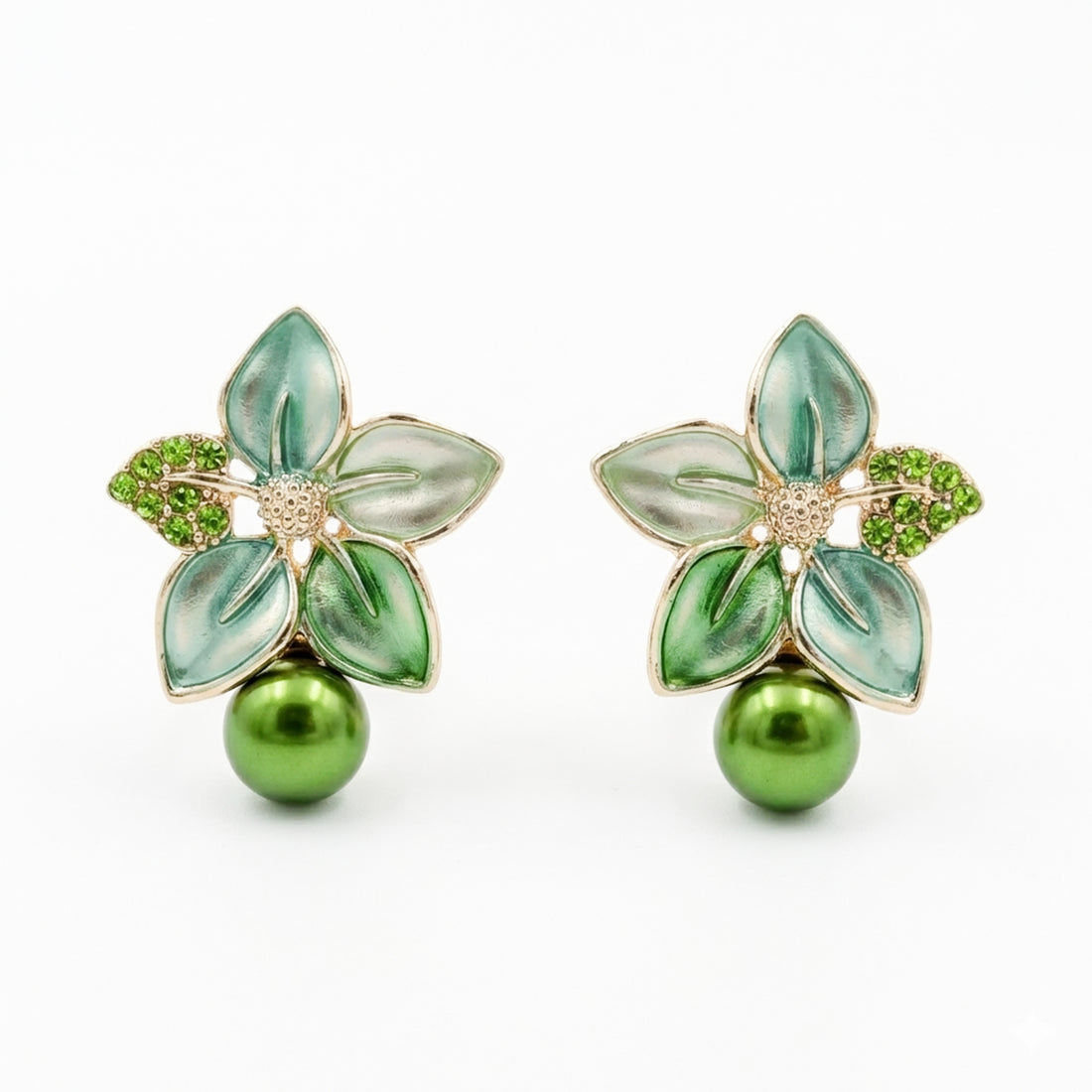 Enamel Pearl Earrings GWE -184