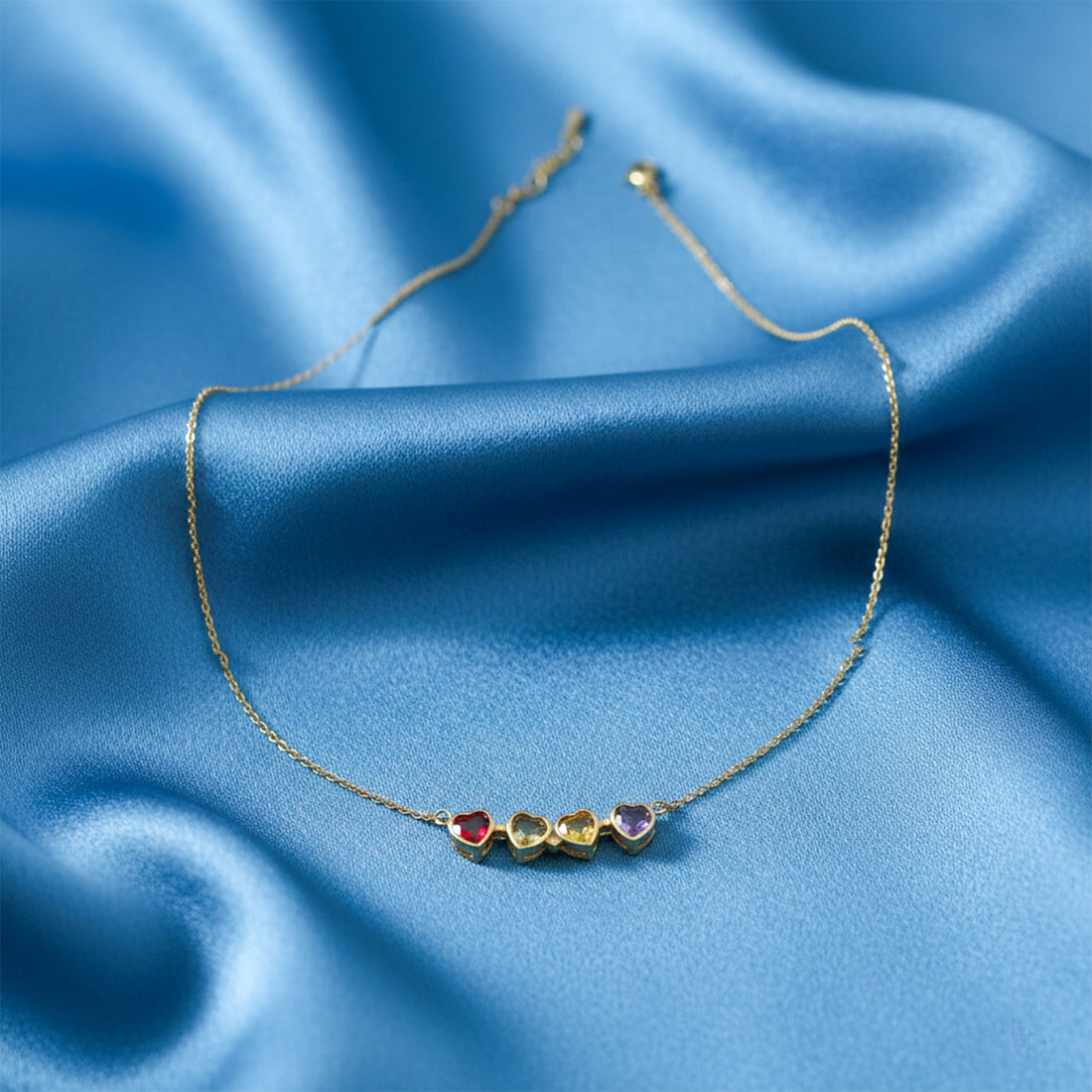 Multi-Heart Charm Neckless GWN -78