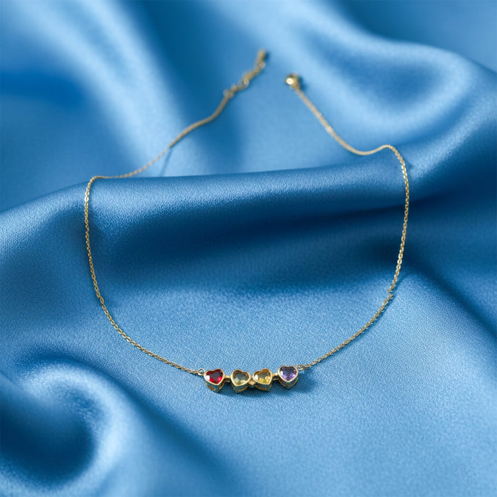 Multi-Heart Charm Neckless GWN -78