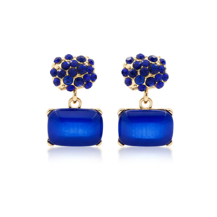 Royal Blue Crystal Earrings GWE-224