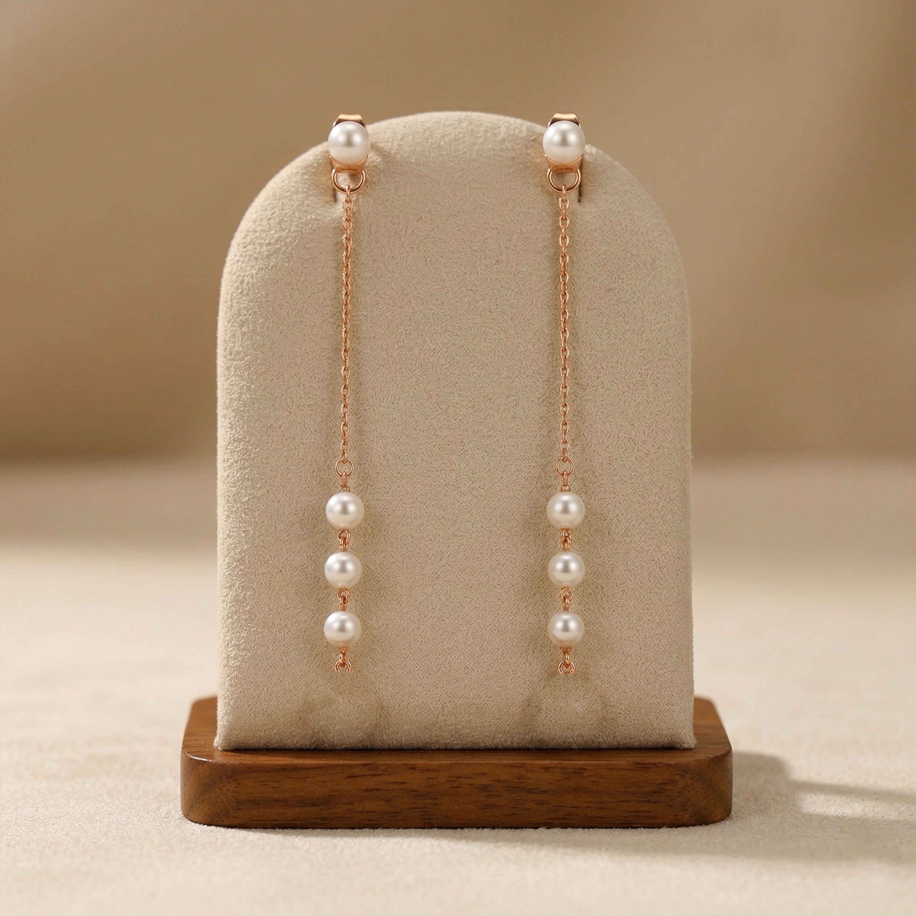 Pearl Cascade Chain Earrings GWE -96