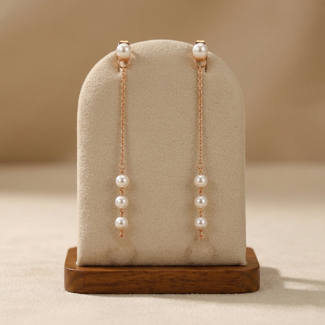 Pearl Cascade Chain Earrings GWE -96