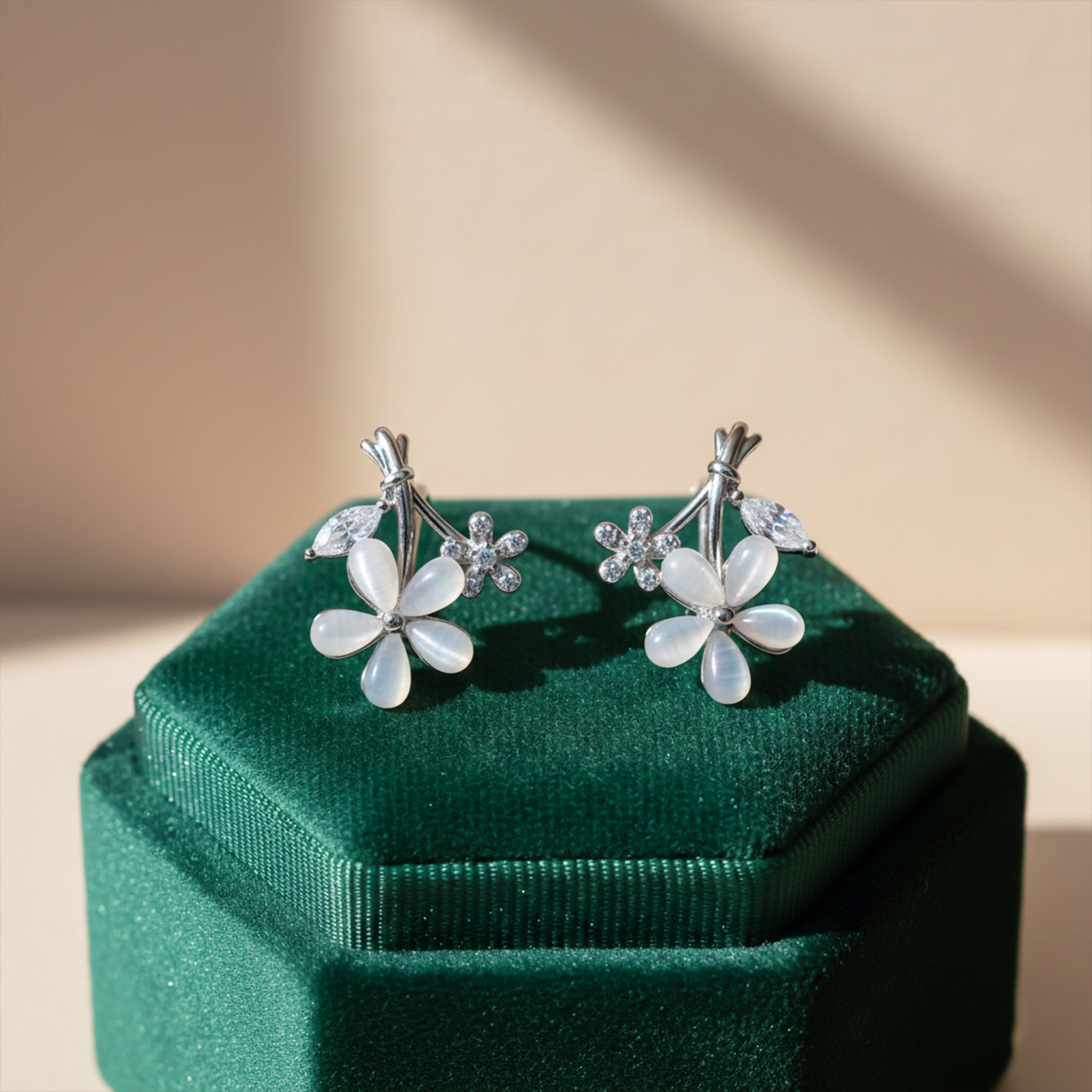 Crystal Bouquet Stud Earrings GWE -111