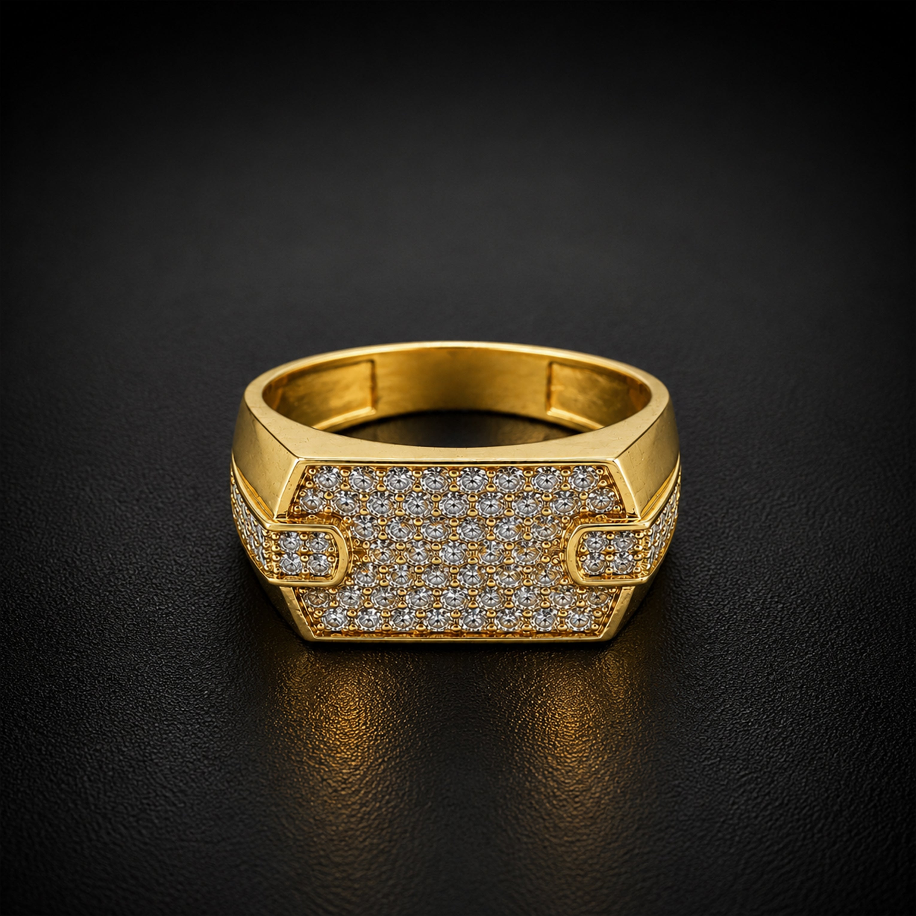 Geometric Crystal Pavé Statement Ring GMR -39