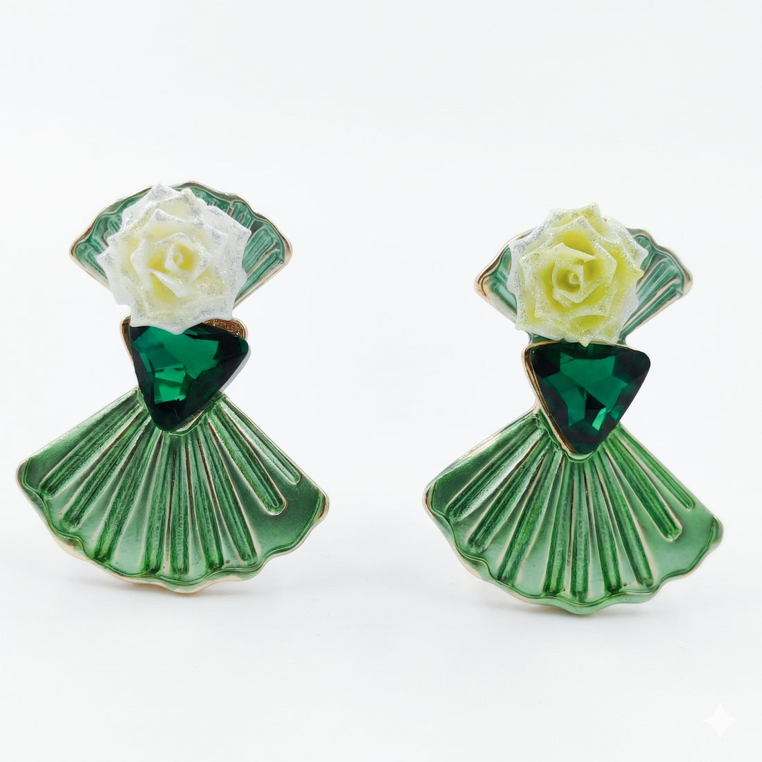 Floral Enamel Earrings GWE -186