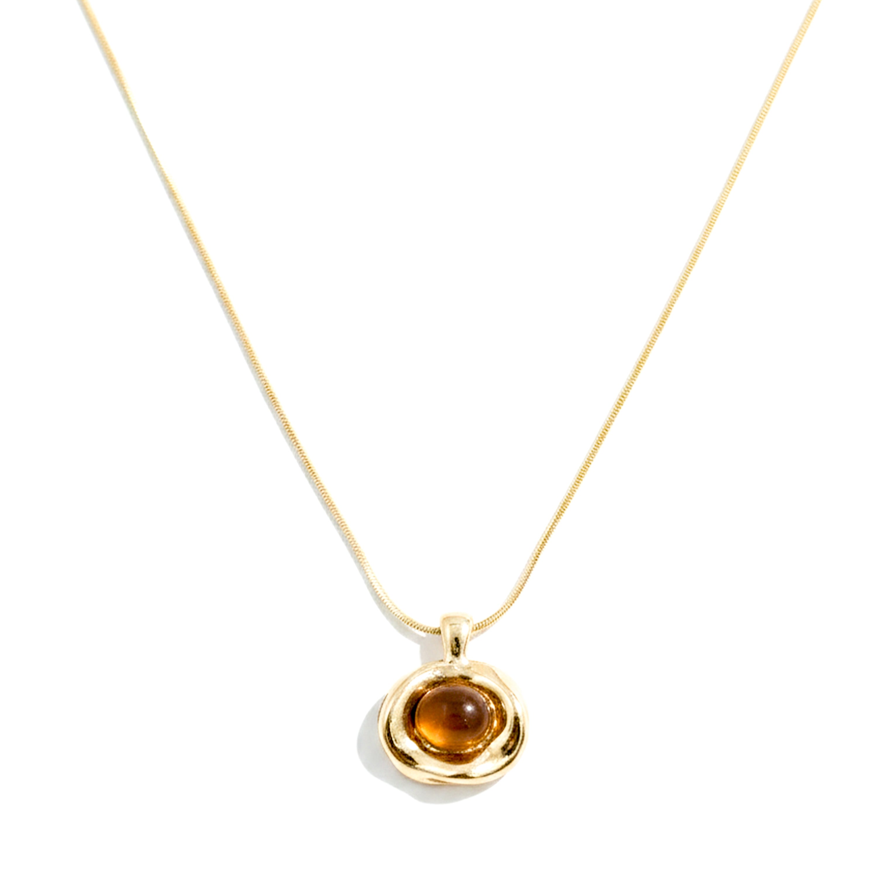 Vintage Style Stone Pendant Necklace GWN -66