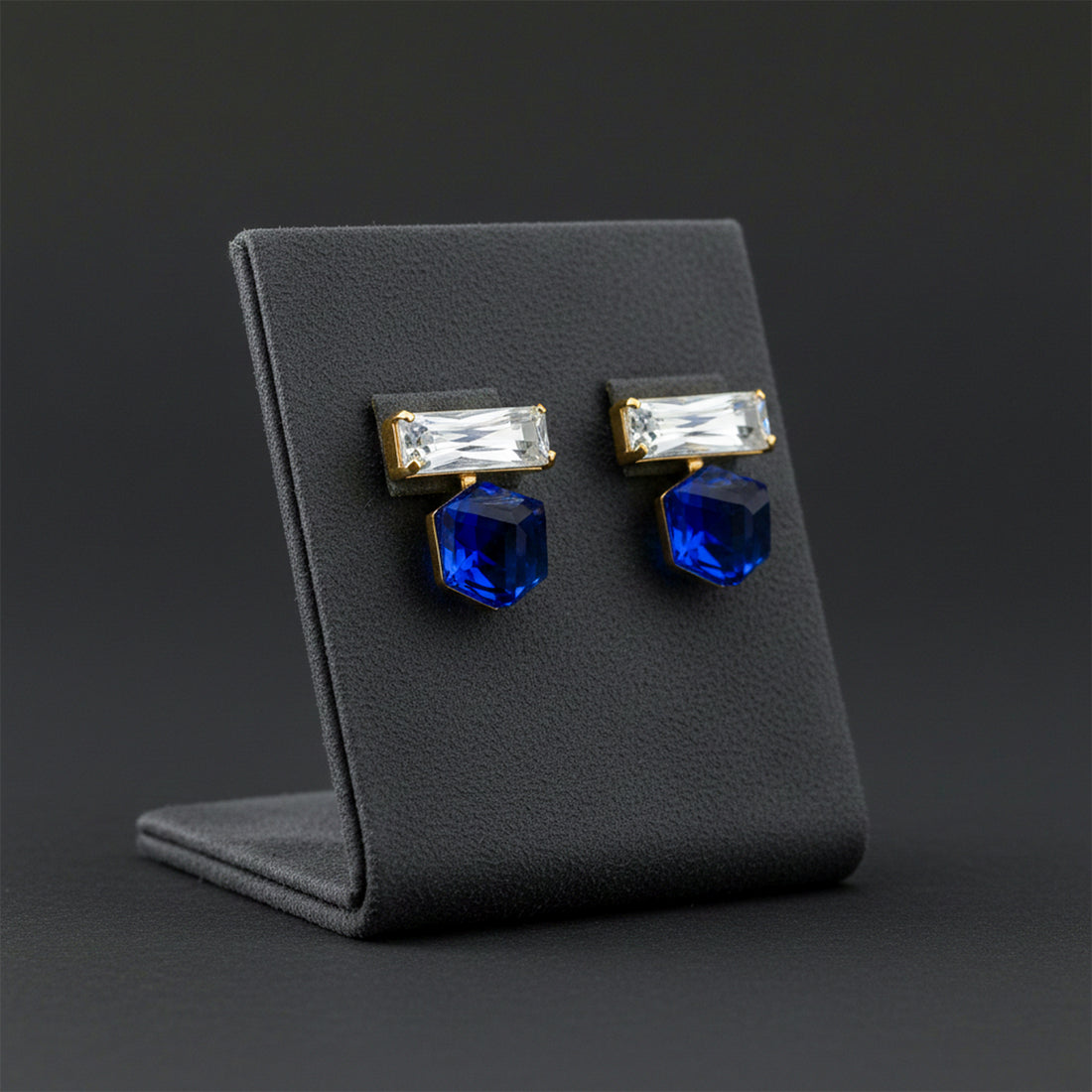 Blue Crystal Earrings GWE -156