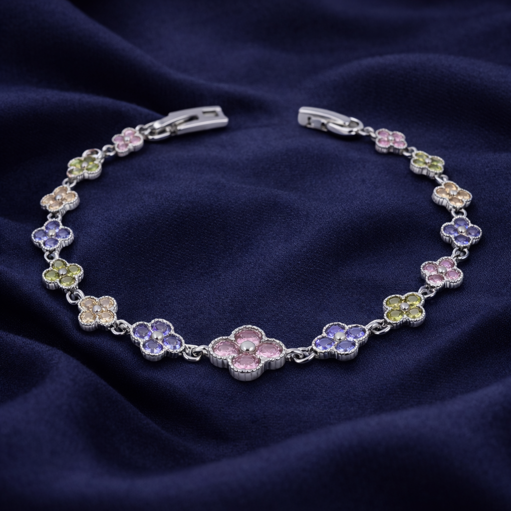 Pastel Bloom Charm Bracelet GWB -131