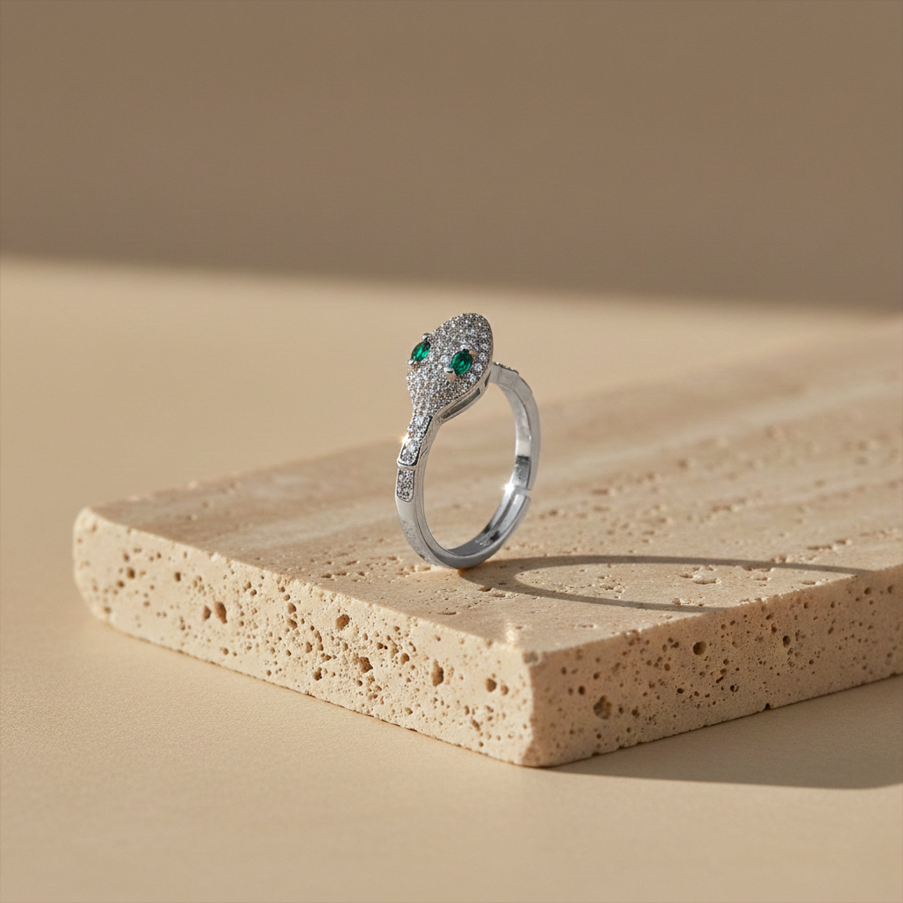 Emerald Serpent Pavé Ring GWR -75