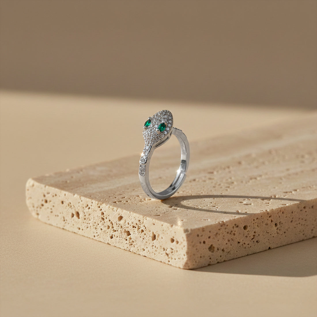 Emerald Serpent Pavé Ring GWR -75
