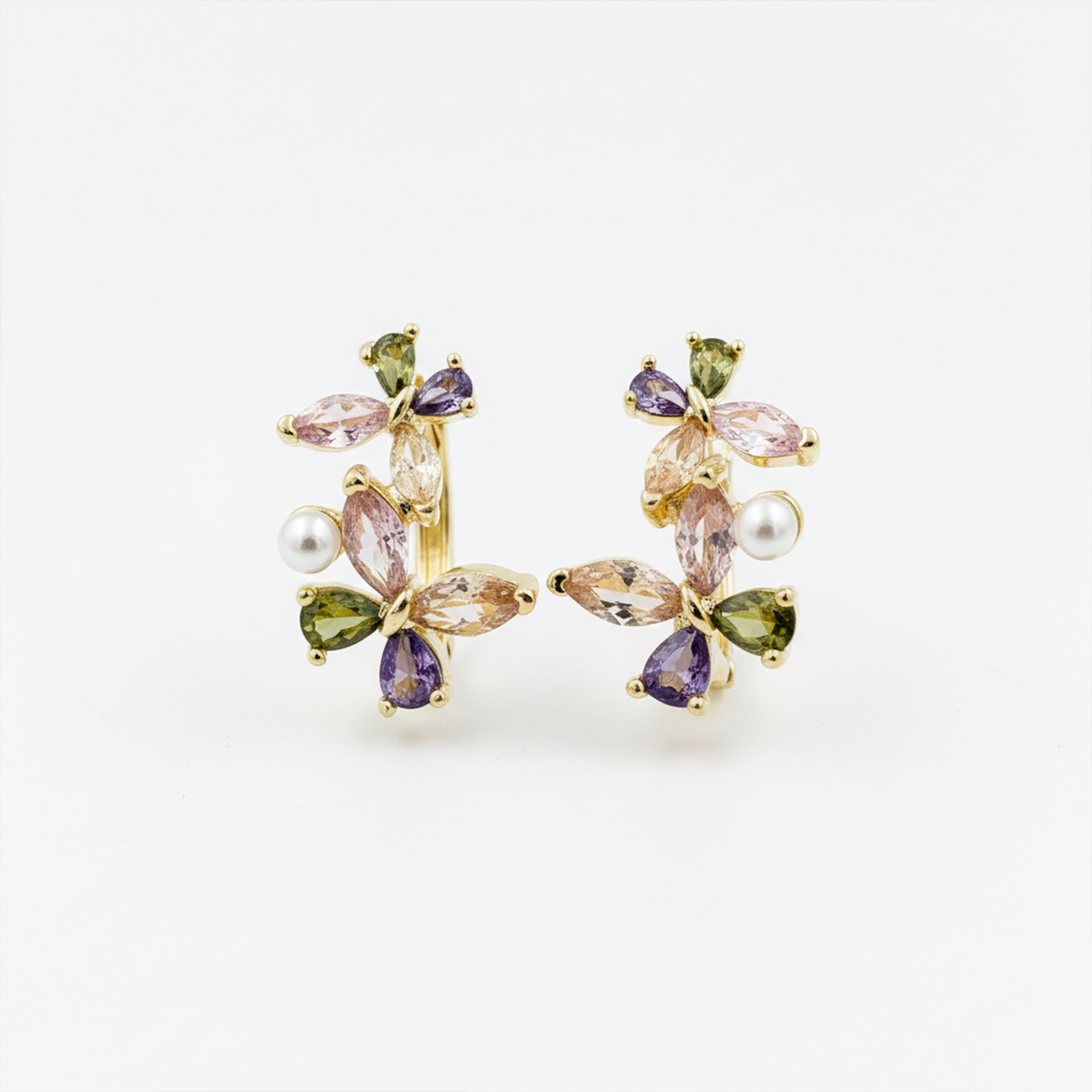 Pastel Bloom Pearl Earrings GWE -155