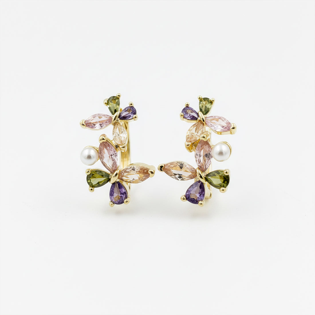 Pastel Bloom Pearl Earrings GWE -155